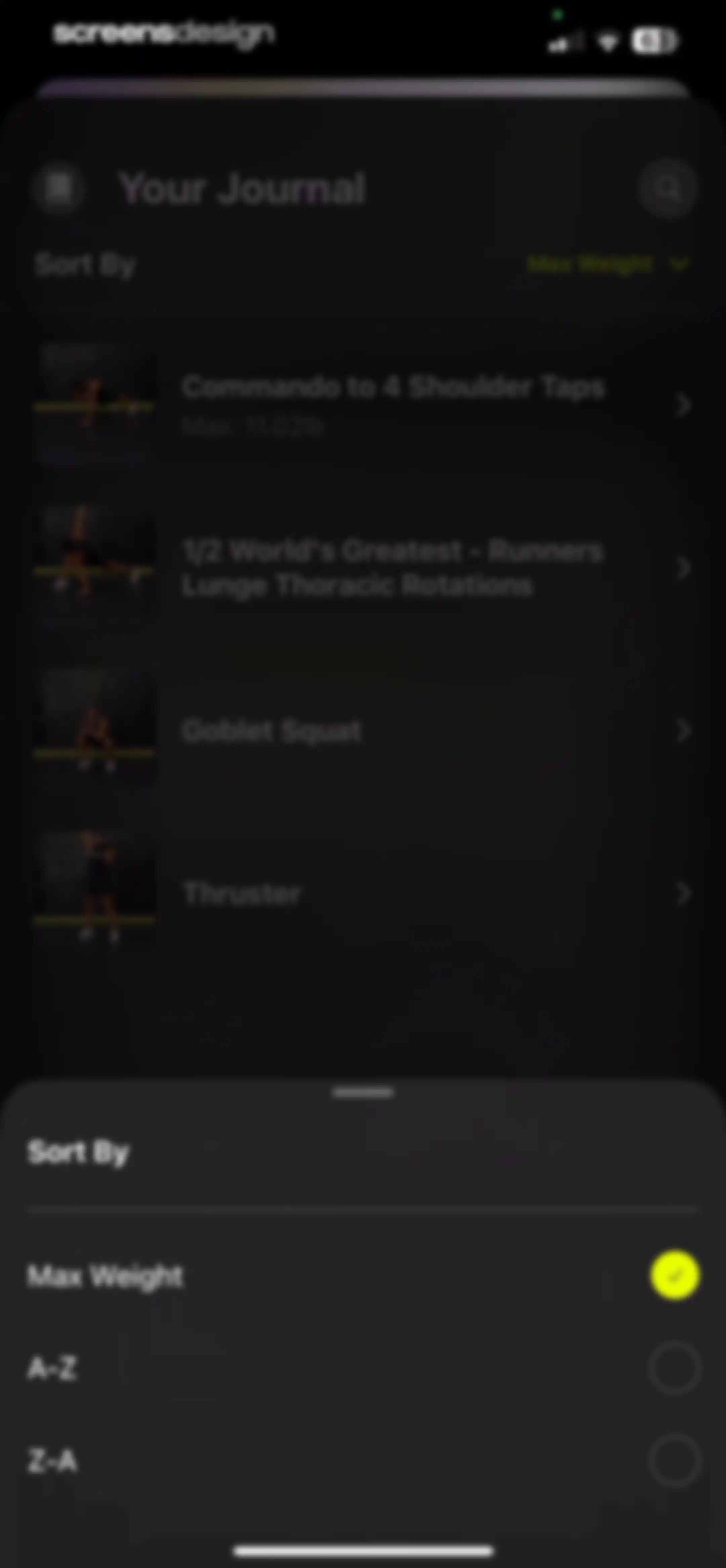 LADDER Strength Training Plans screen 106