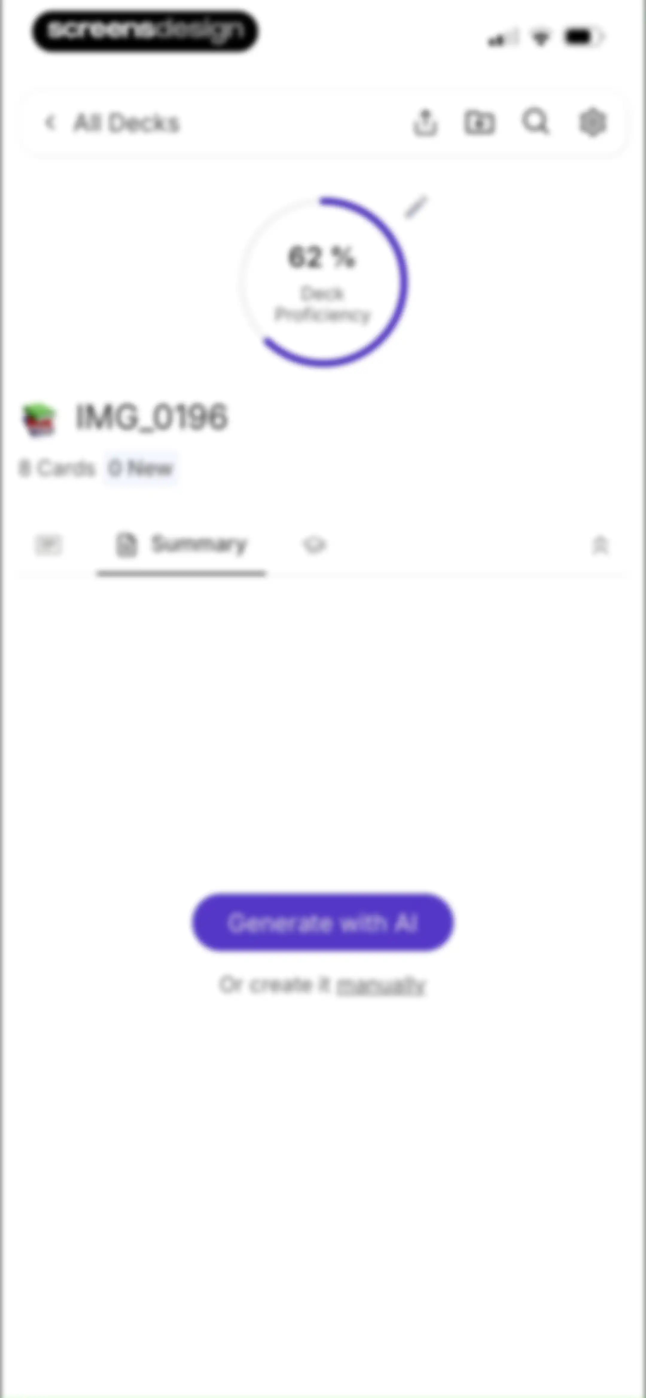 Retain Cards: AI Flashcards screen 115