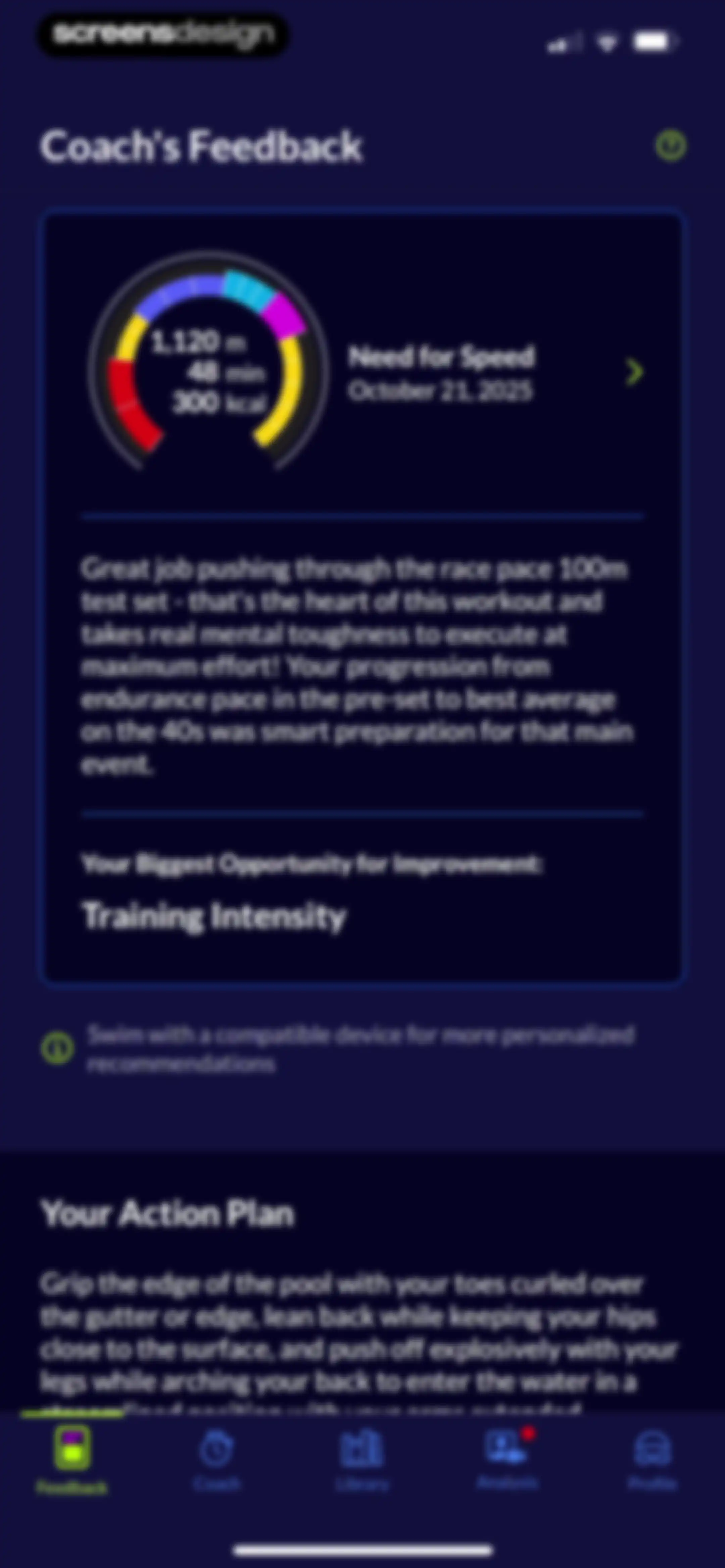 MySwimPro: #1 Swim Workout App screen 106