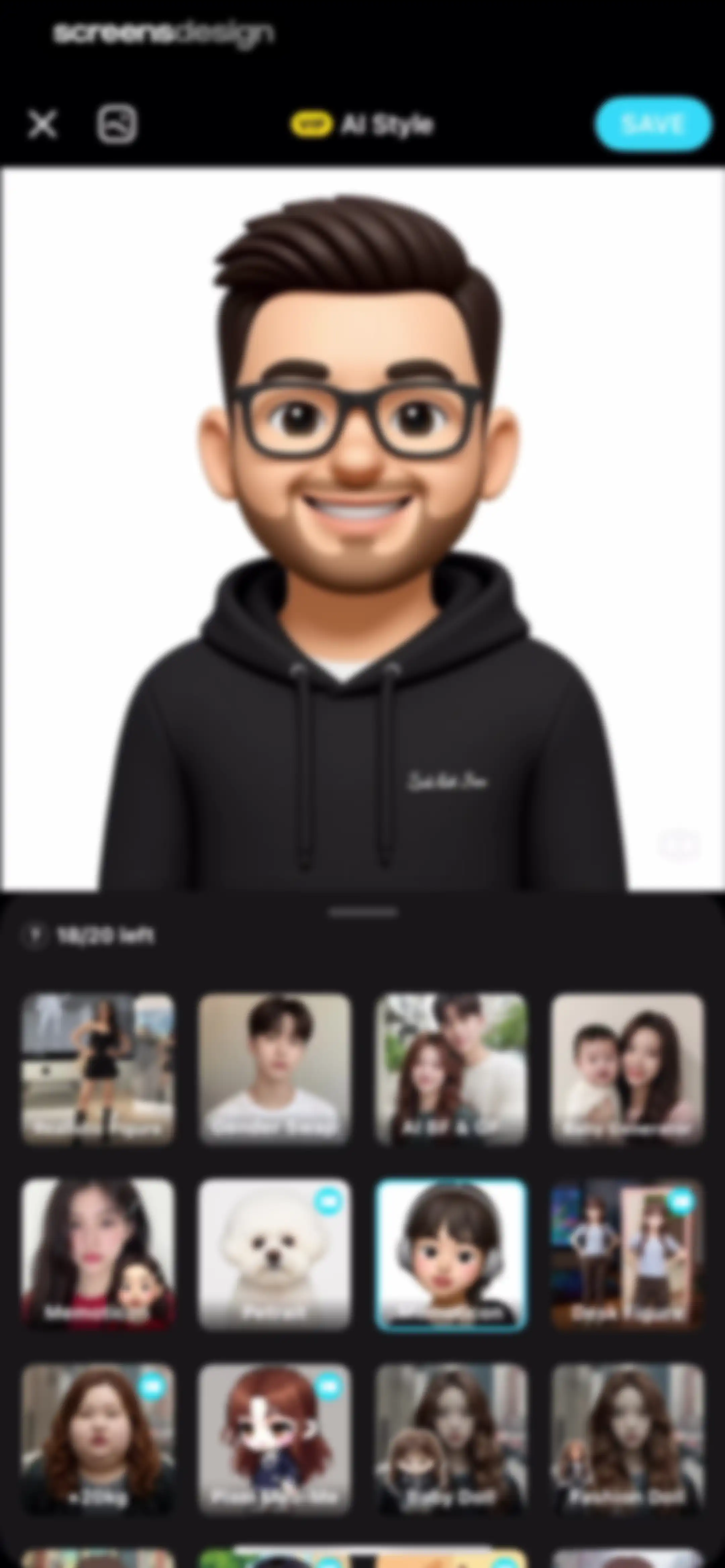 SNOW - AI Profile screen 216