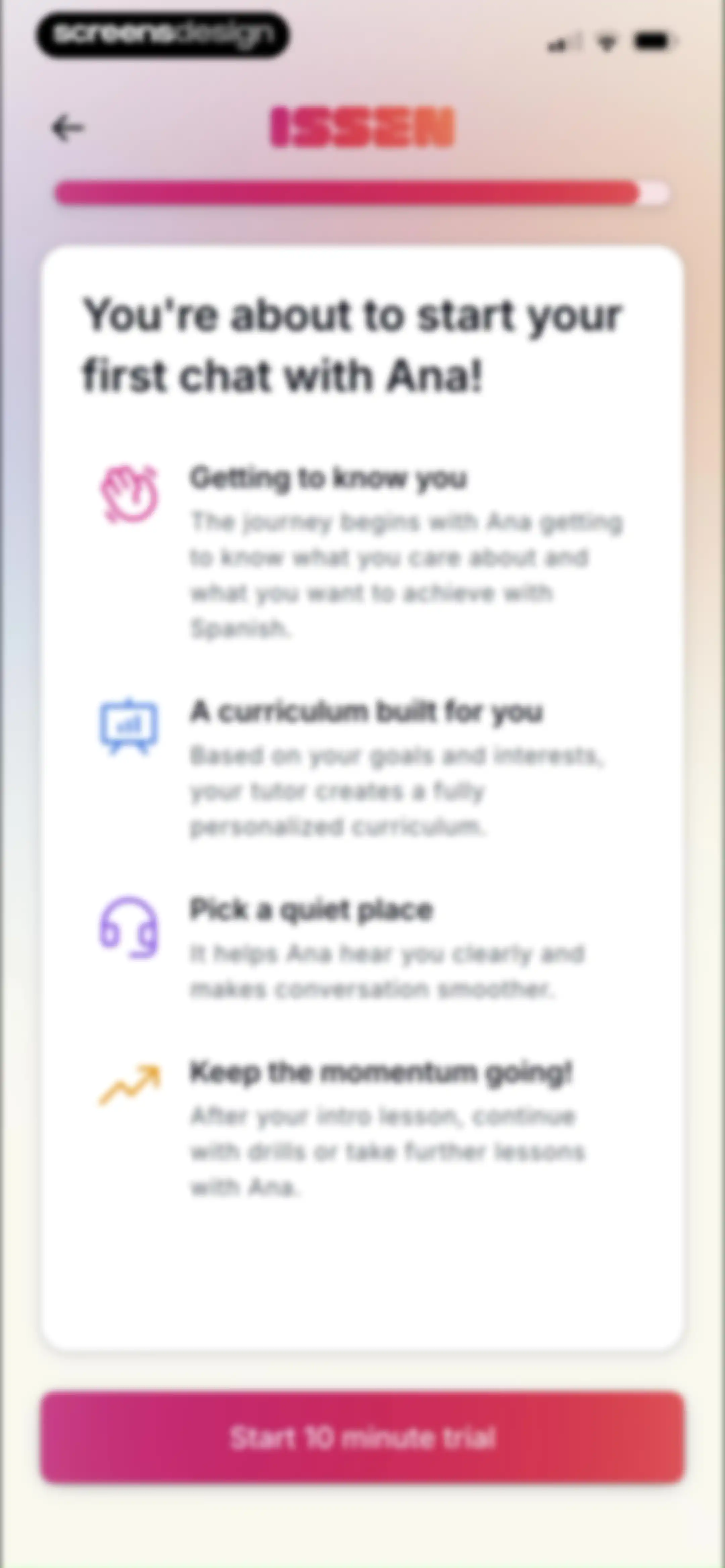 ISSEN - Voice Tutor screen 14
