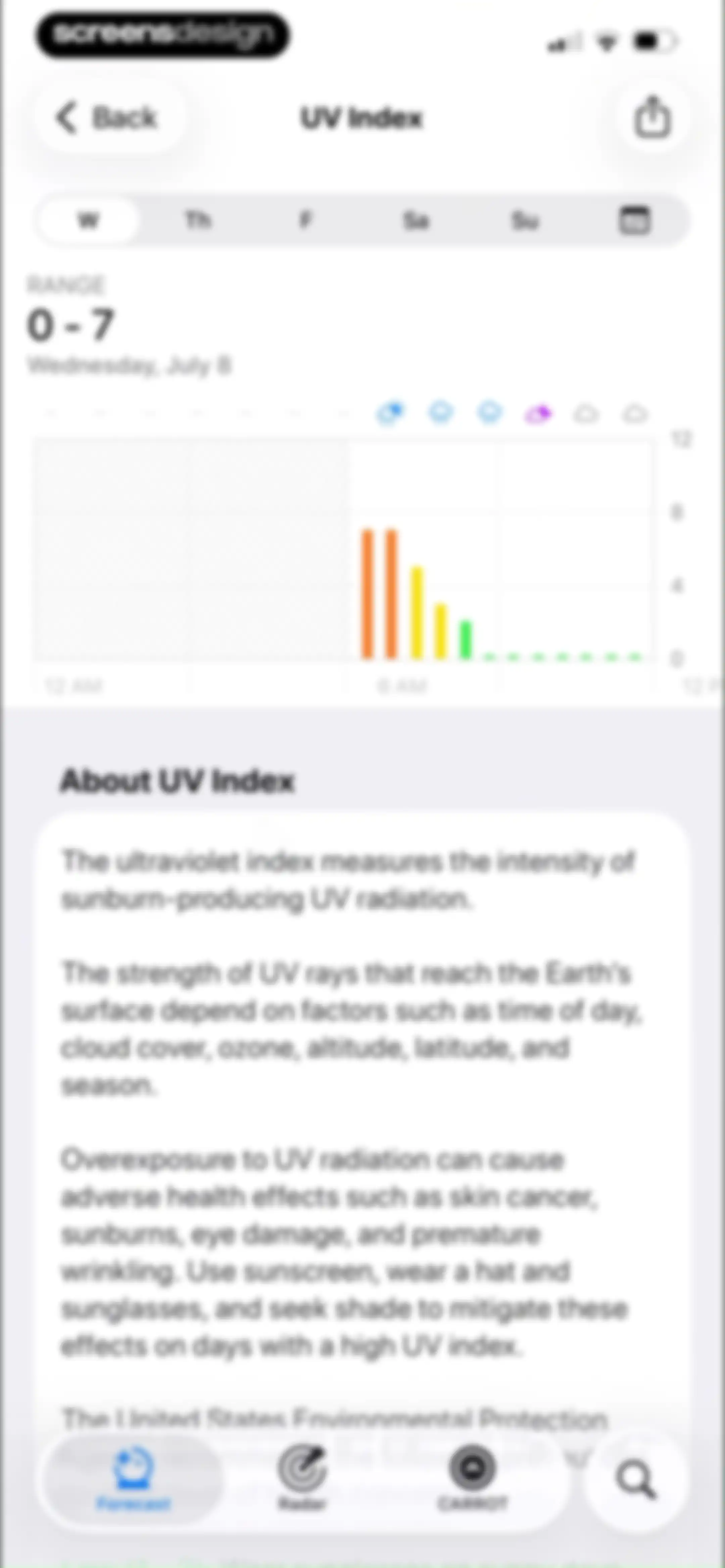 CARROT Weather: Alerts & Radar screen 31