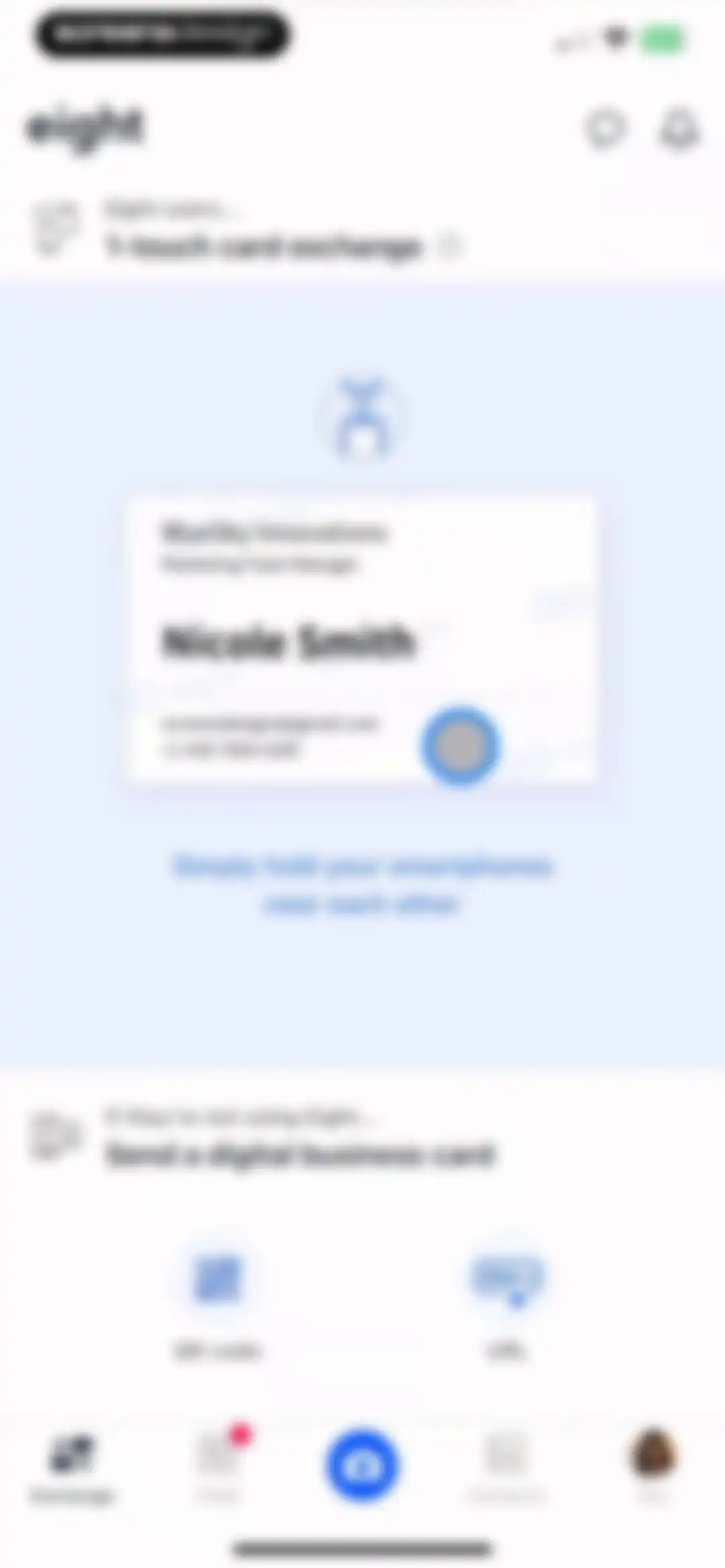 Eight: Business Card Manager screen 28