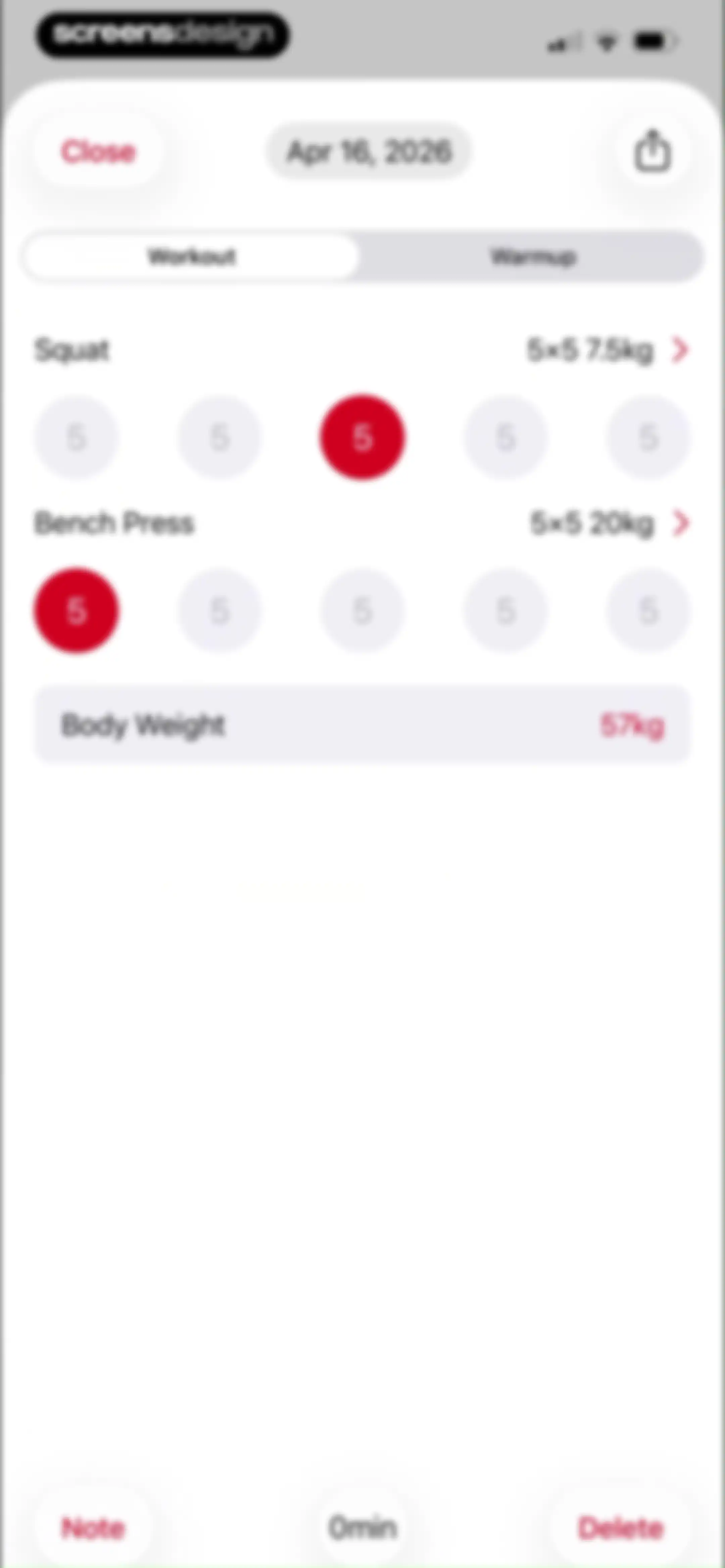 Stronglifts 5x5 Workout Plan screen 78