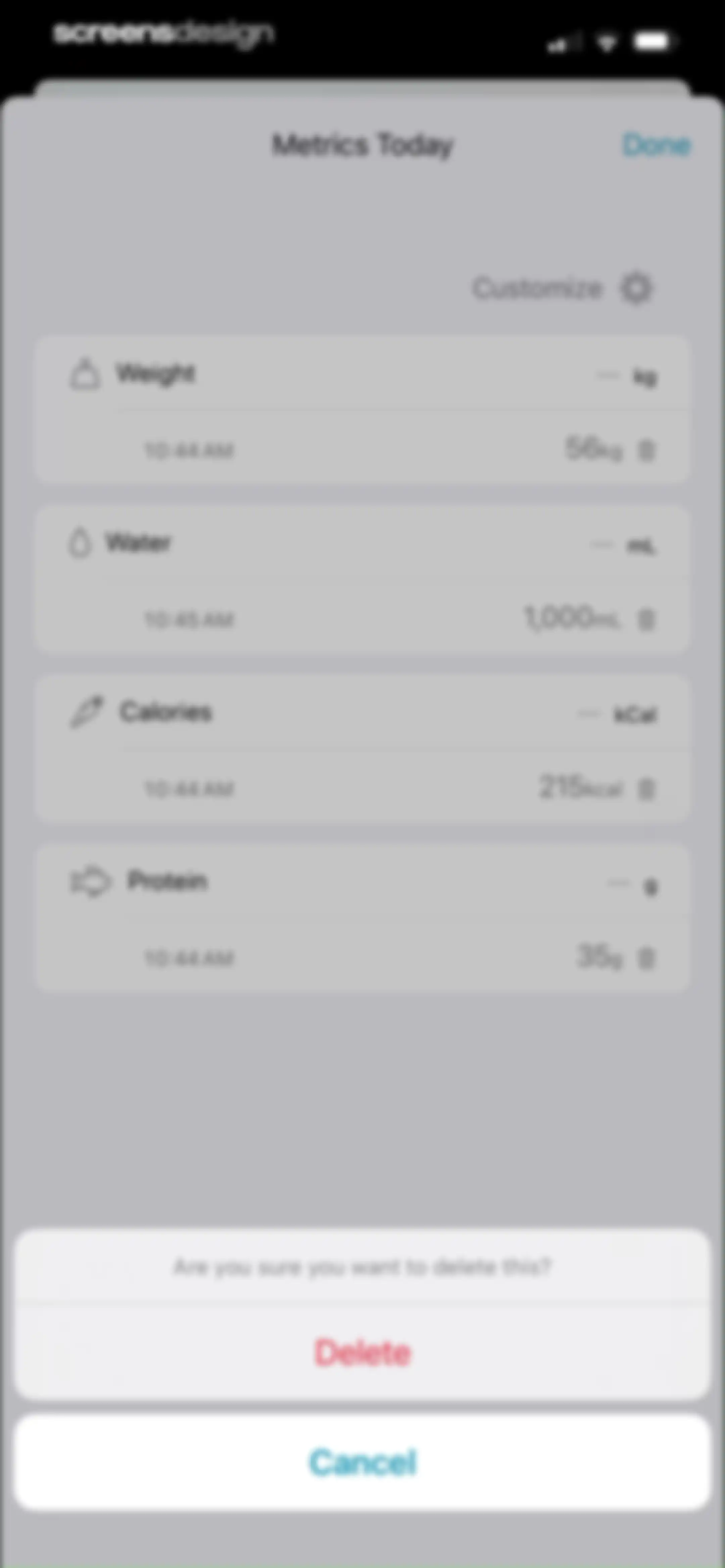 Shotsy GLP-1 Tracker screen 61