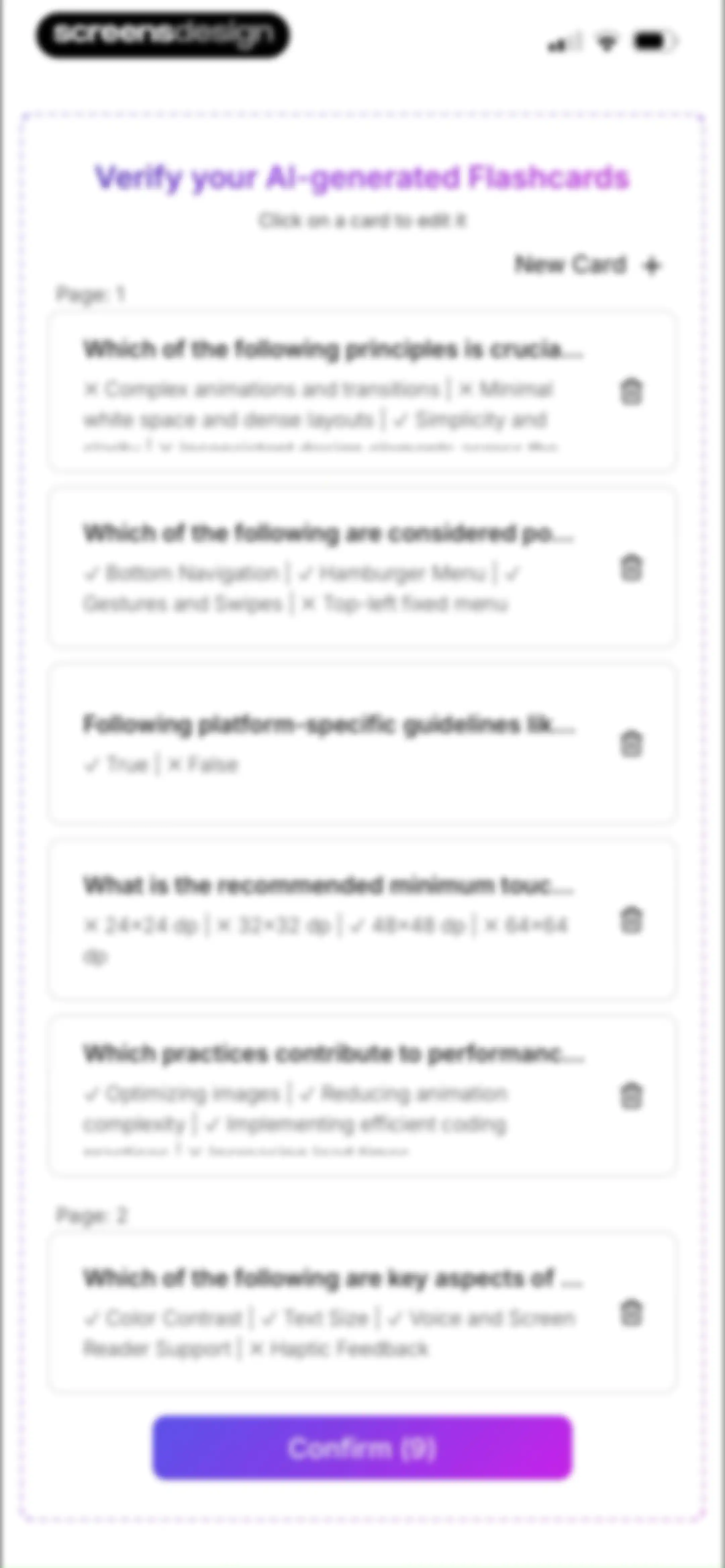 Retain Cards: AI Flashcards screen 94