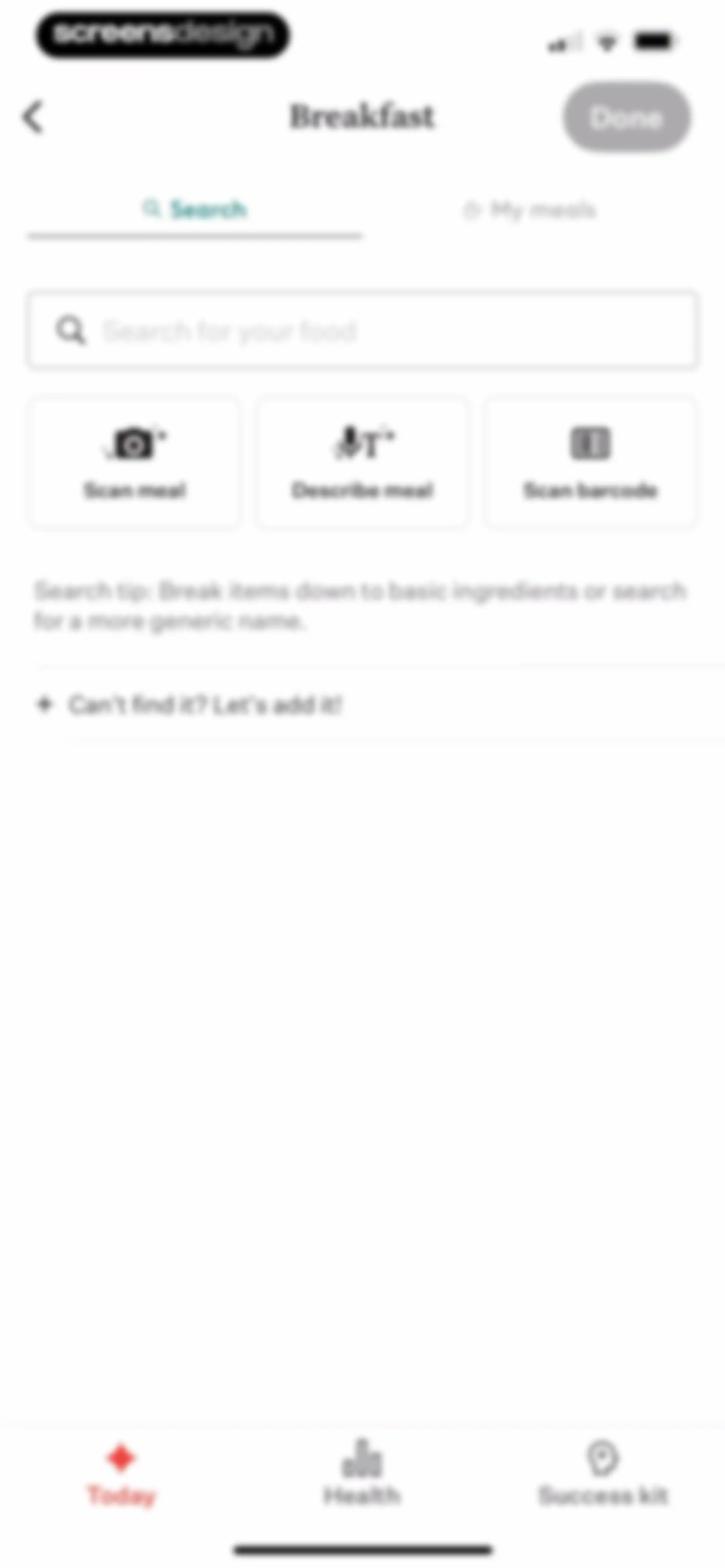 Noom Weight Loss, Food Tracker screen 168