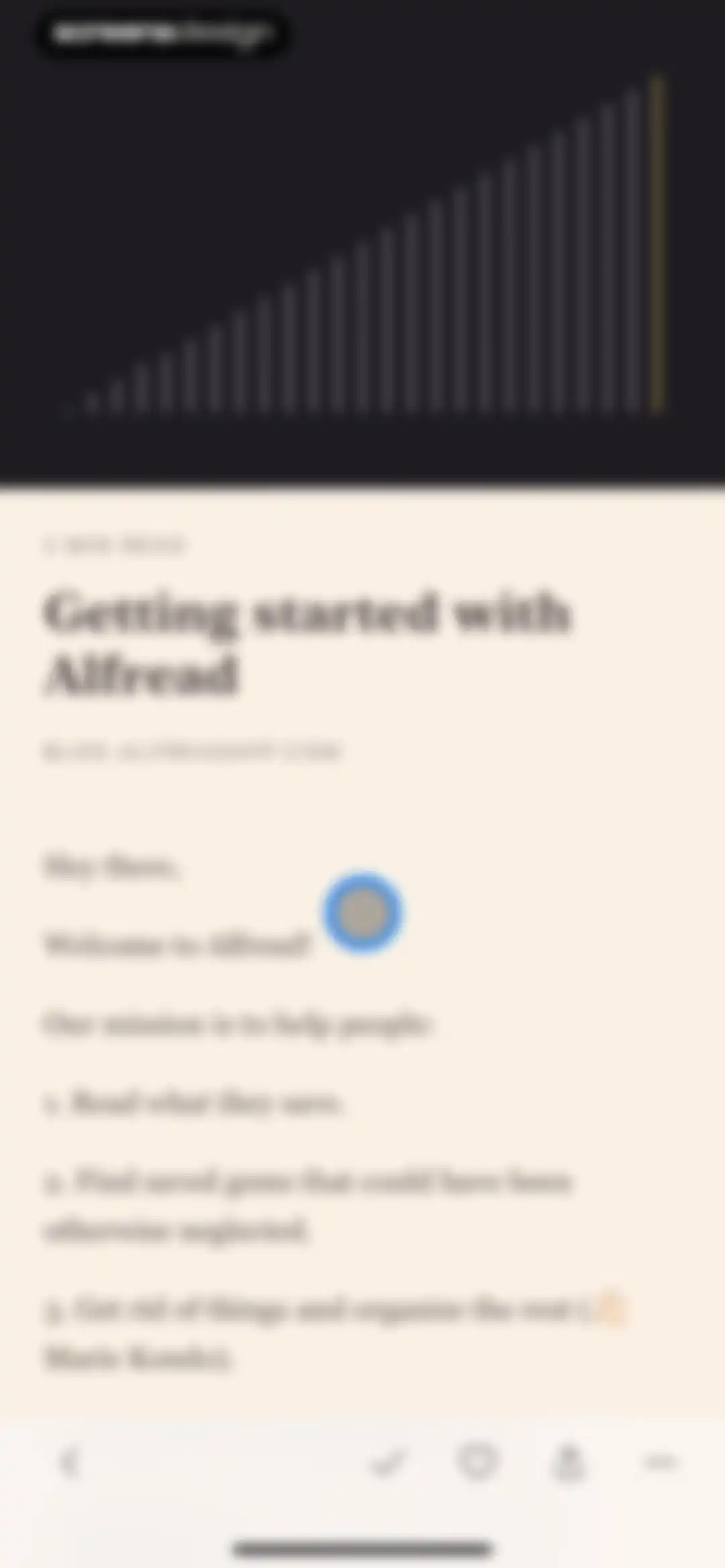 Alfread: grow reading habit screen 15