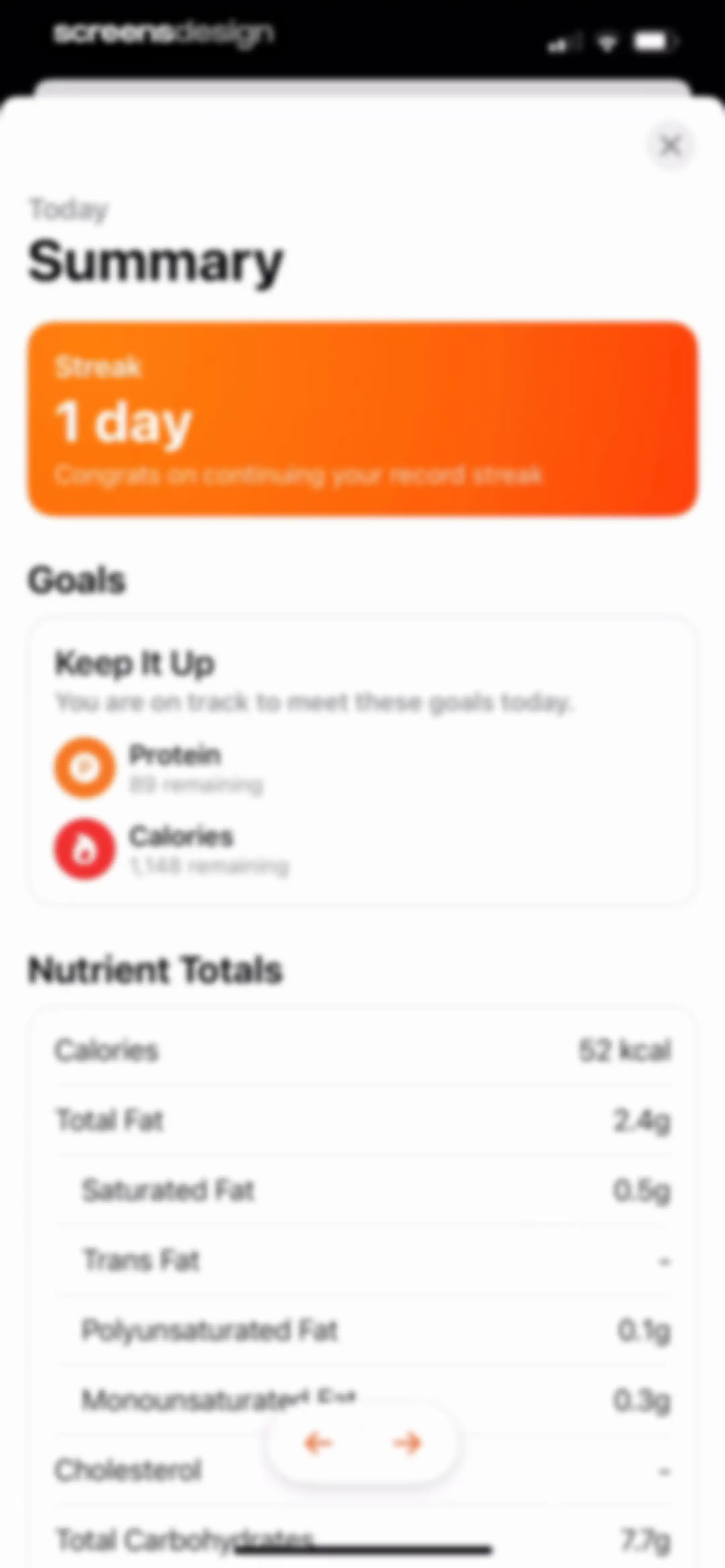 Nutrition Tracker: Foodnoms screen 150
