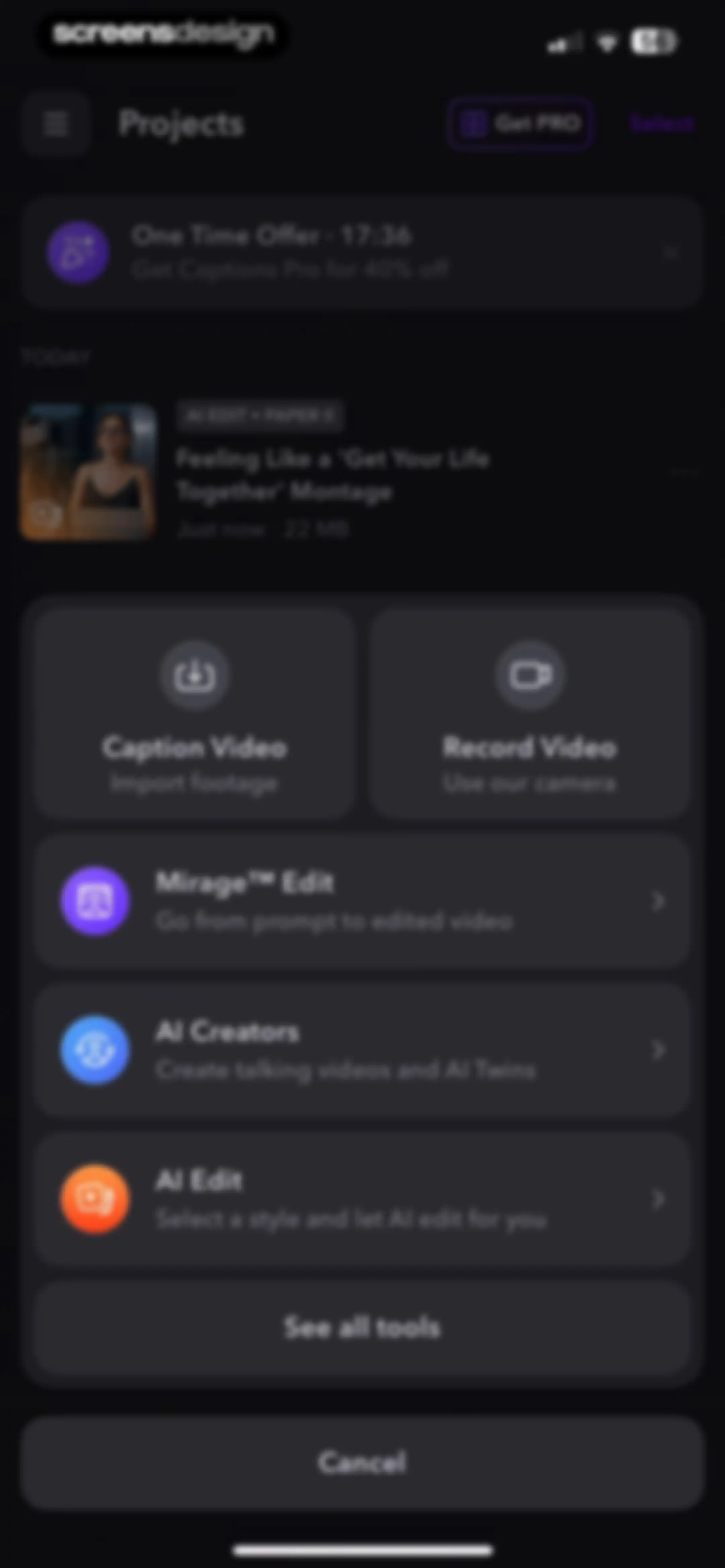 Captions: AI Edits Your Video screen 77