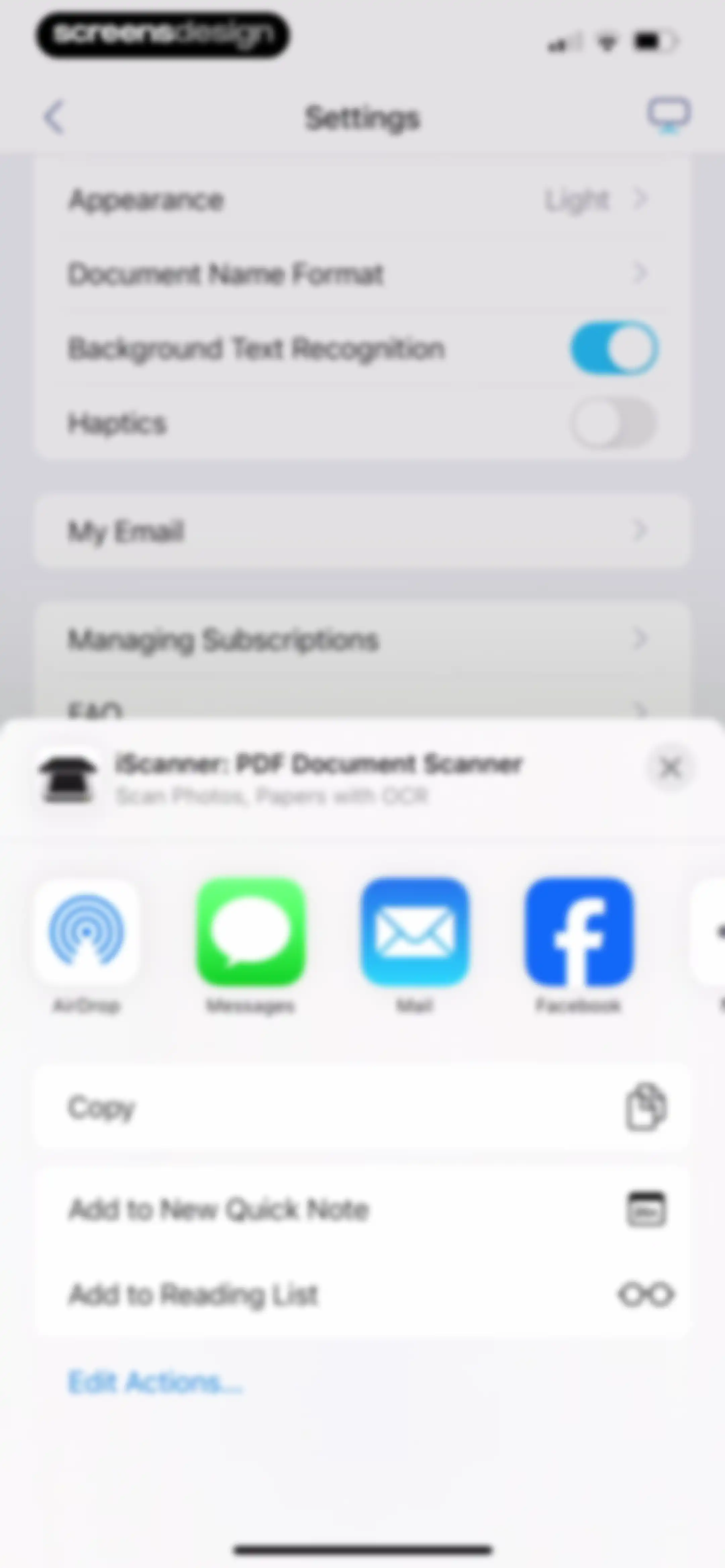 iScanner: PDF Document Scanner screen 206