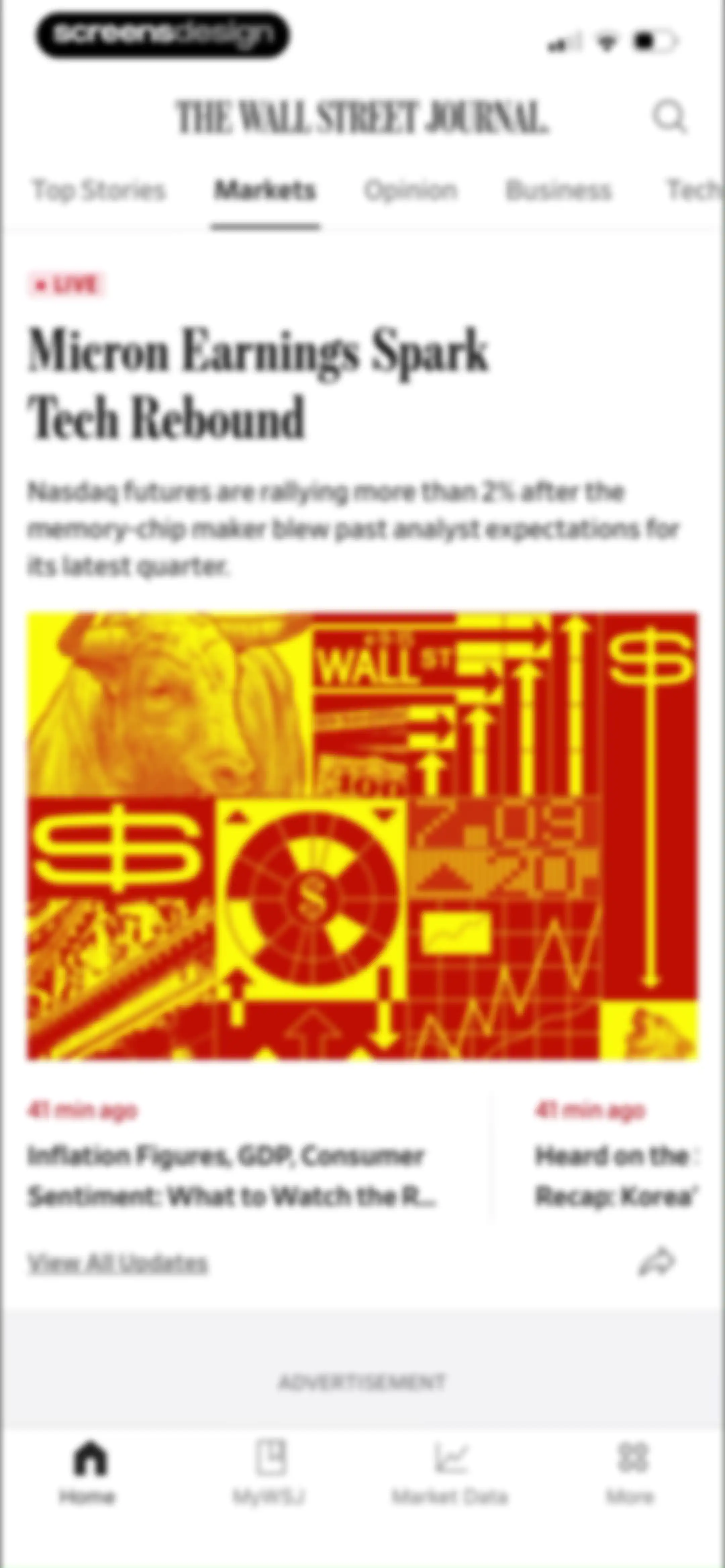 The Wall Street Journal. News screen 20