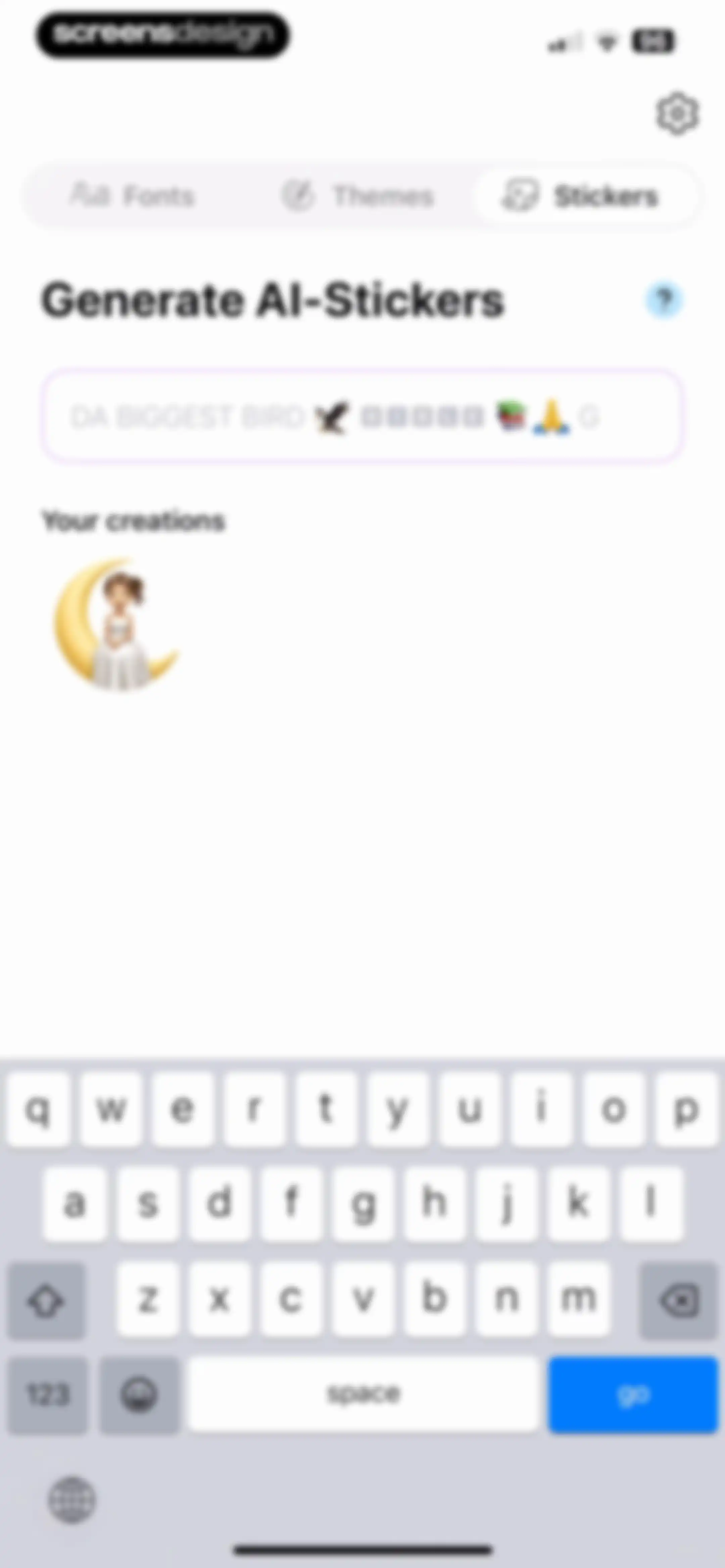Fonts - AI Stickers screen 55