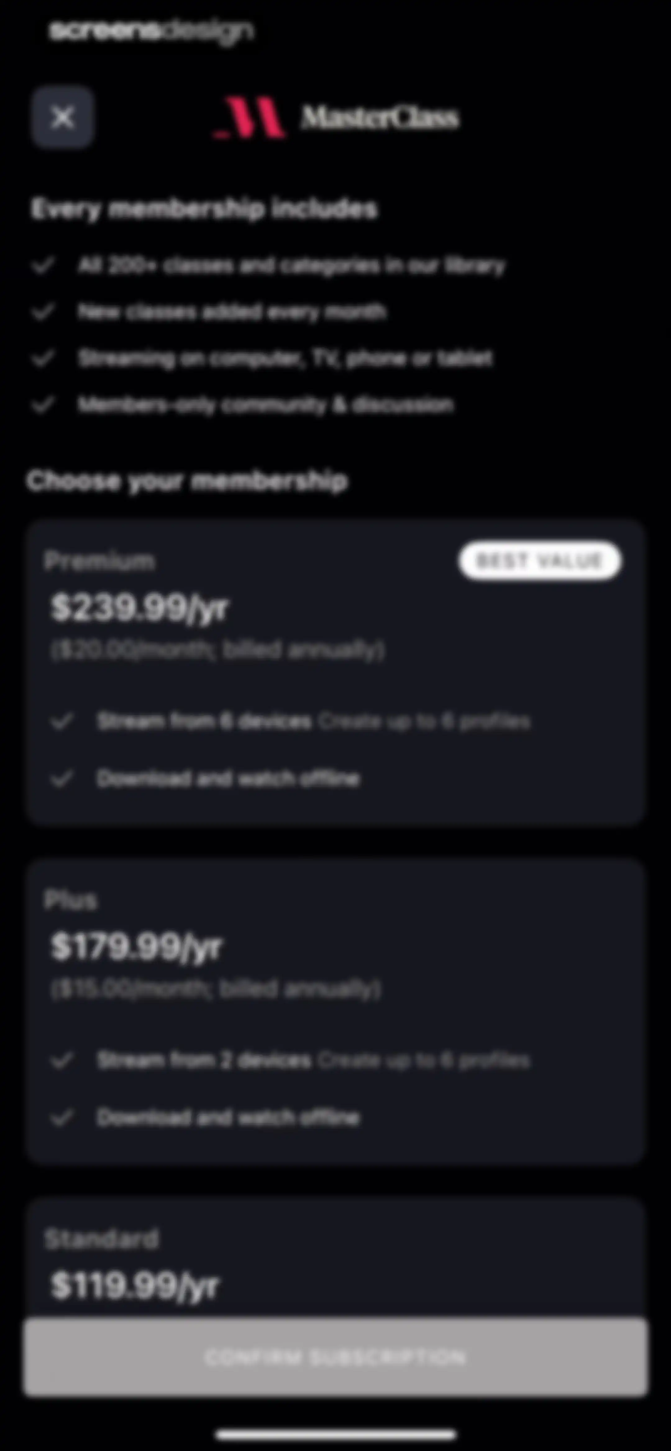 MasterClass: Online Classes screen 12
