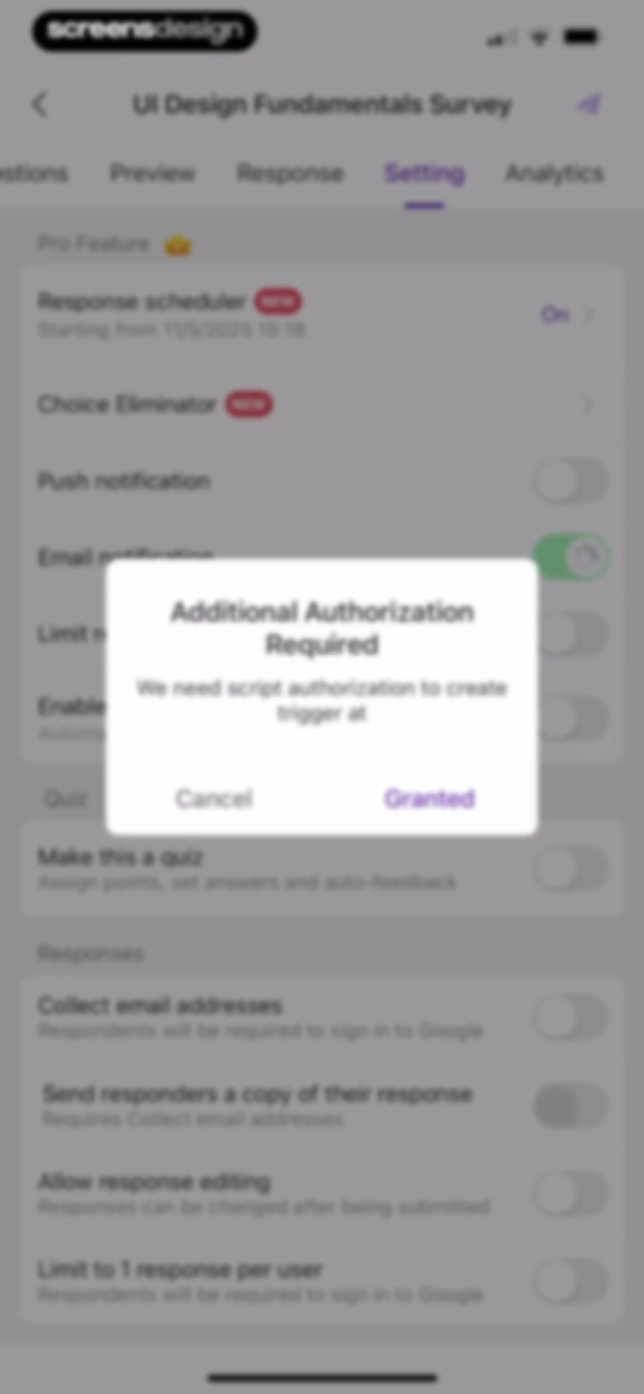 Forms for Google Docs screen 71