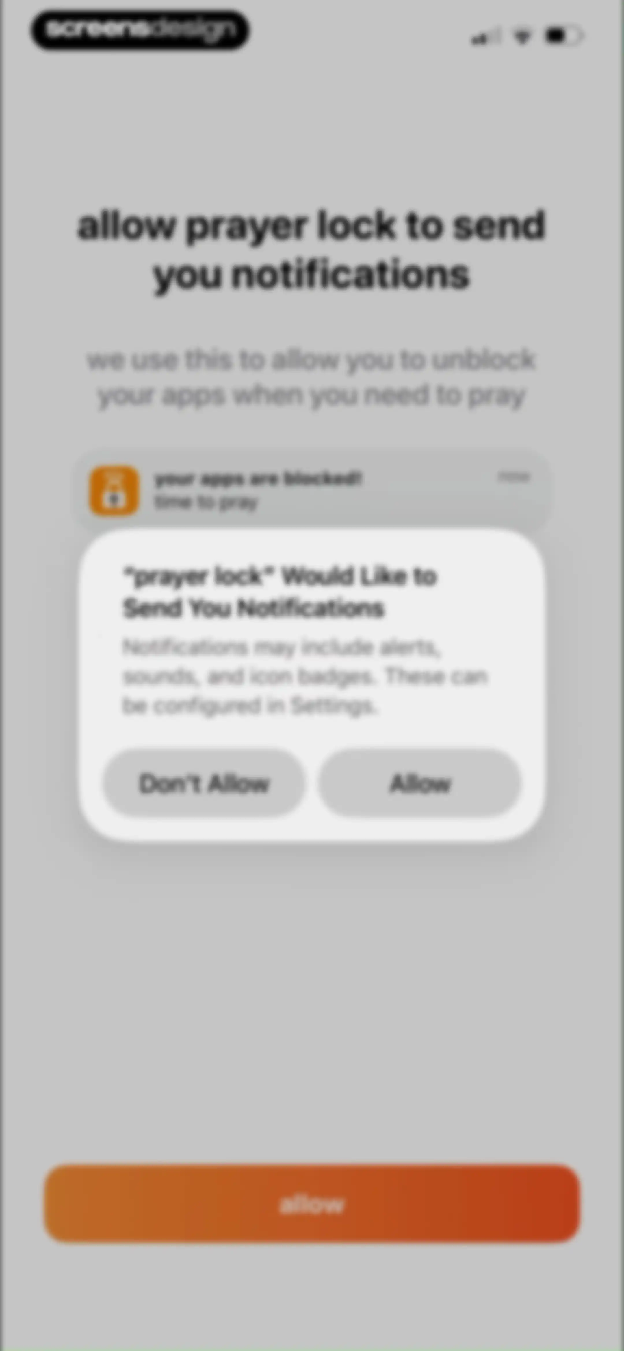 prayer lock: christian focus screen 54