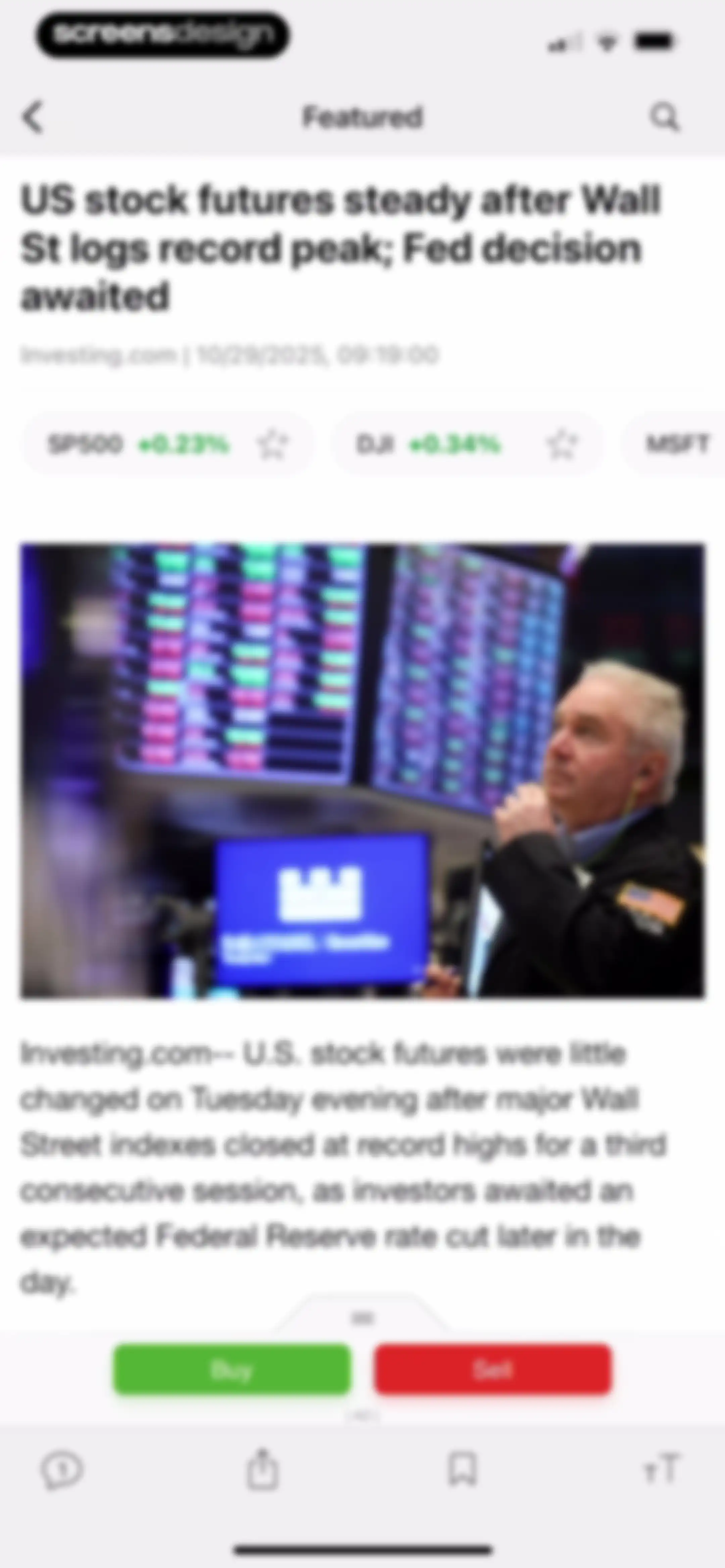 Investing.com: Stock Market screen 69