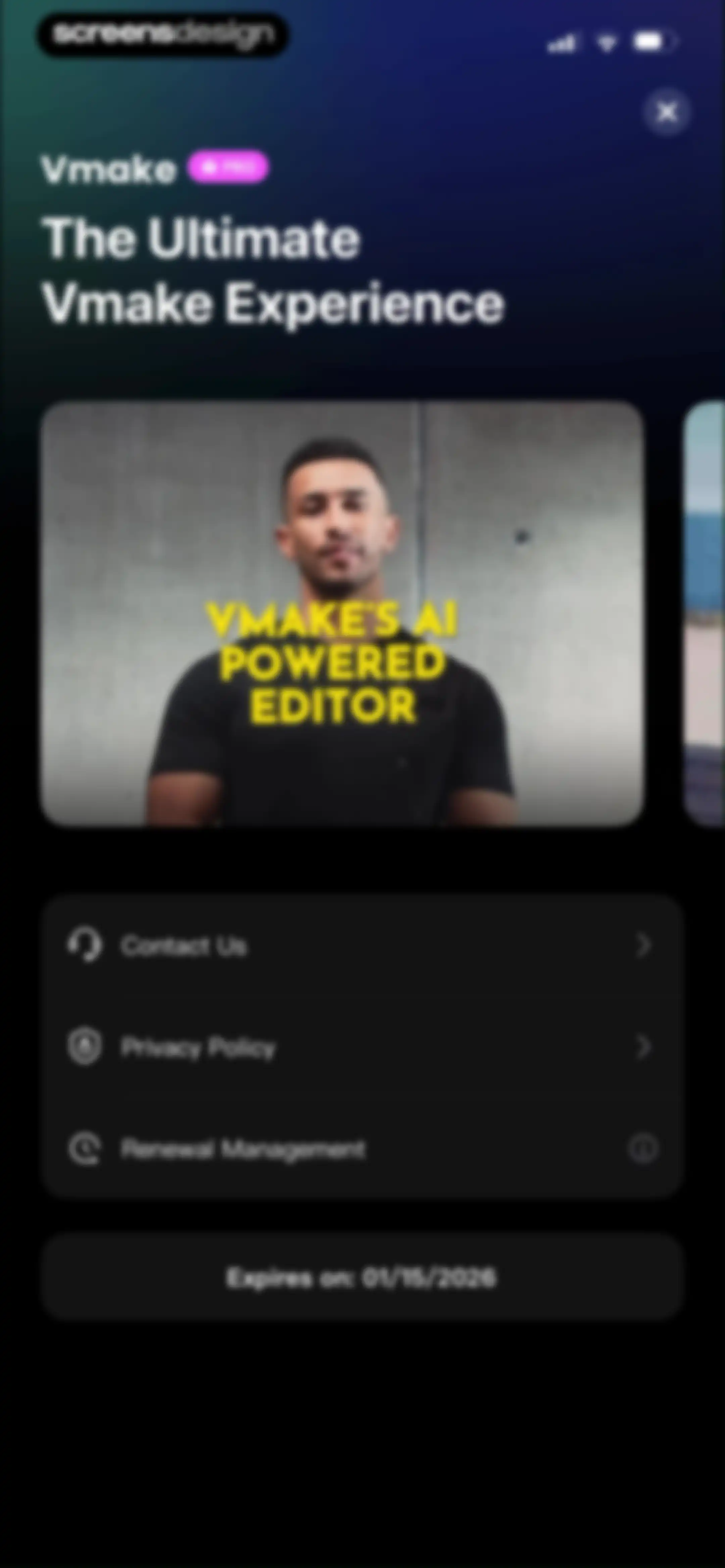 Vmake Labs: create viral video screen 148