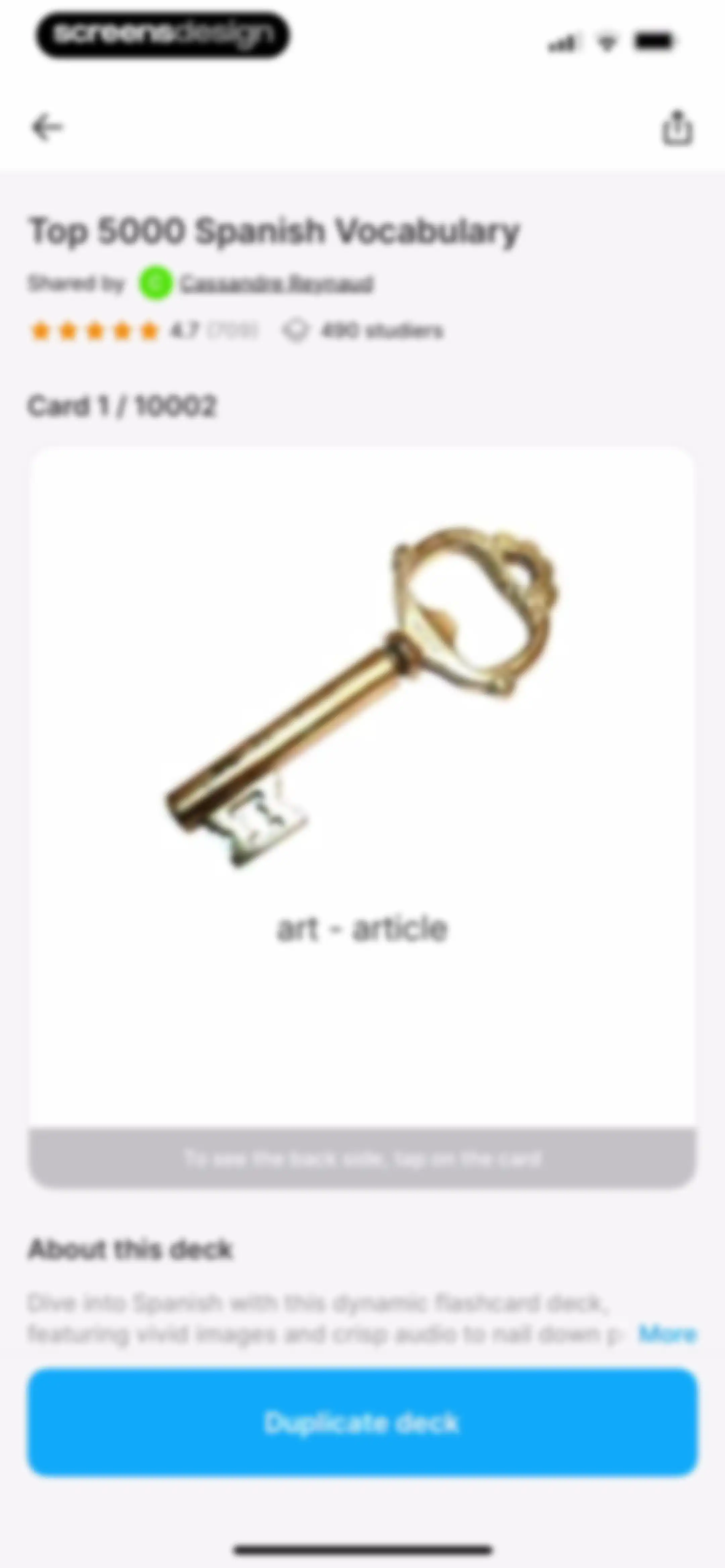 Noji - Flashcards study app screen 128