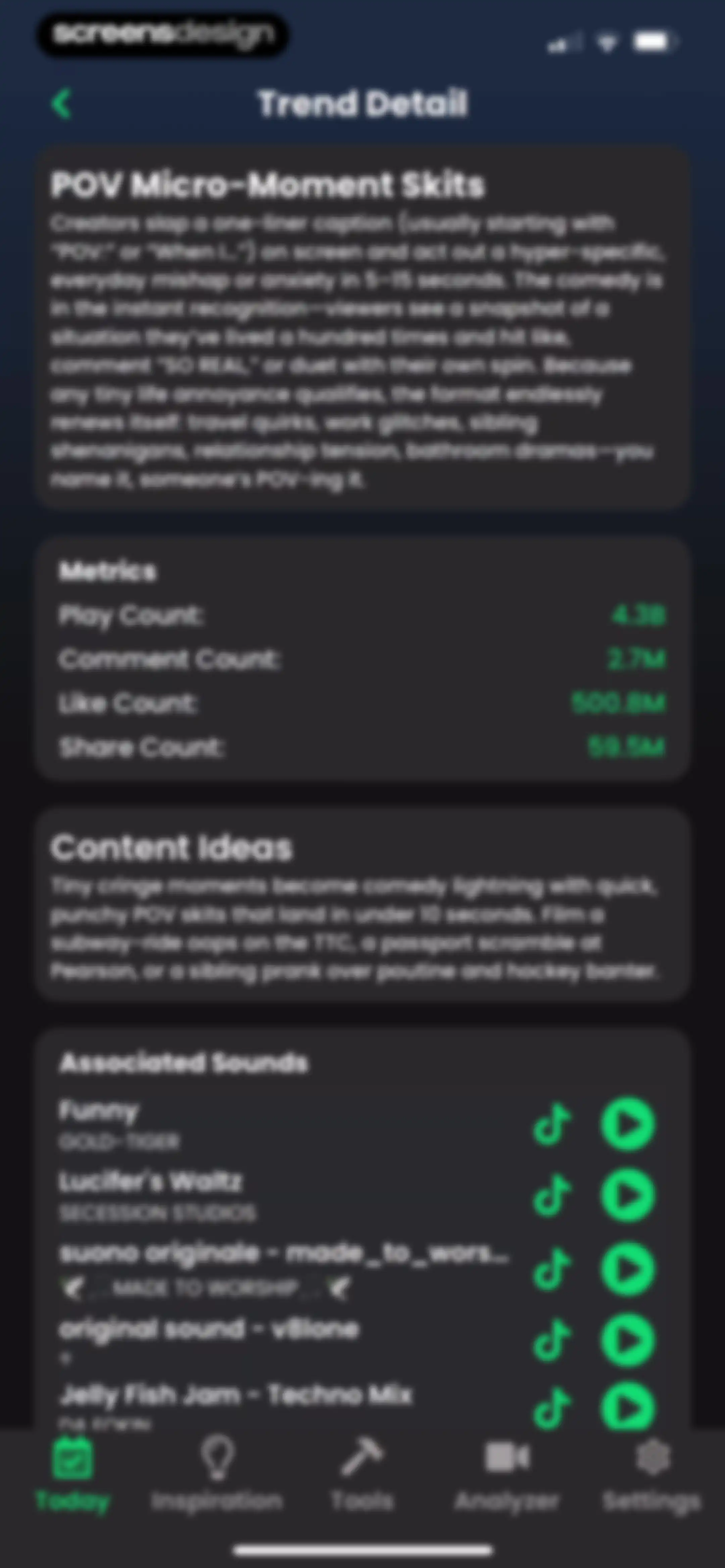 TrendTok Analytics & Tracker screen 61