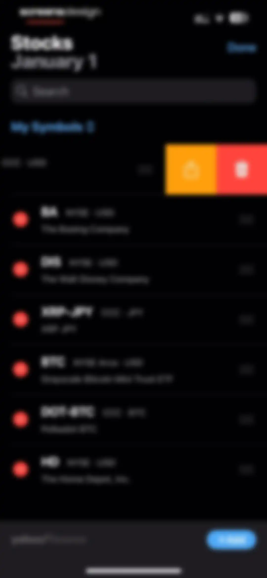 Stocks screen 16