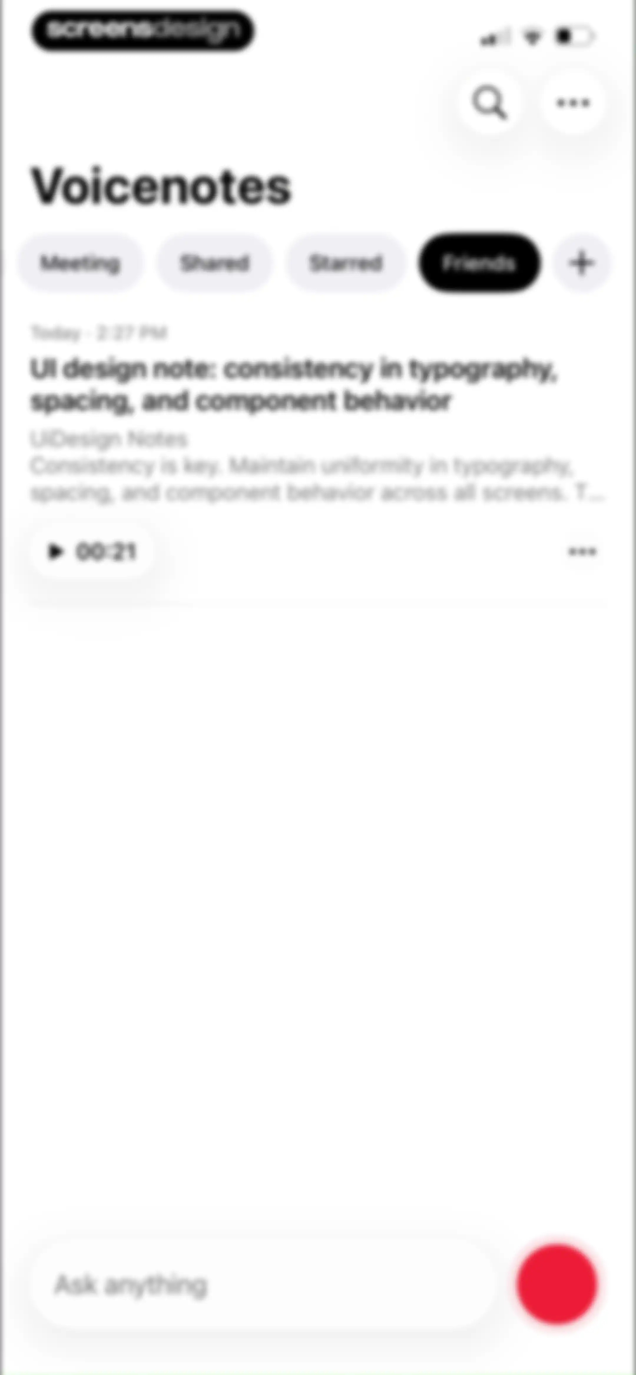 Voicenotes AI Notes & Meetings screen 49