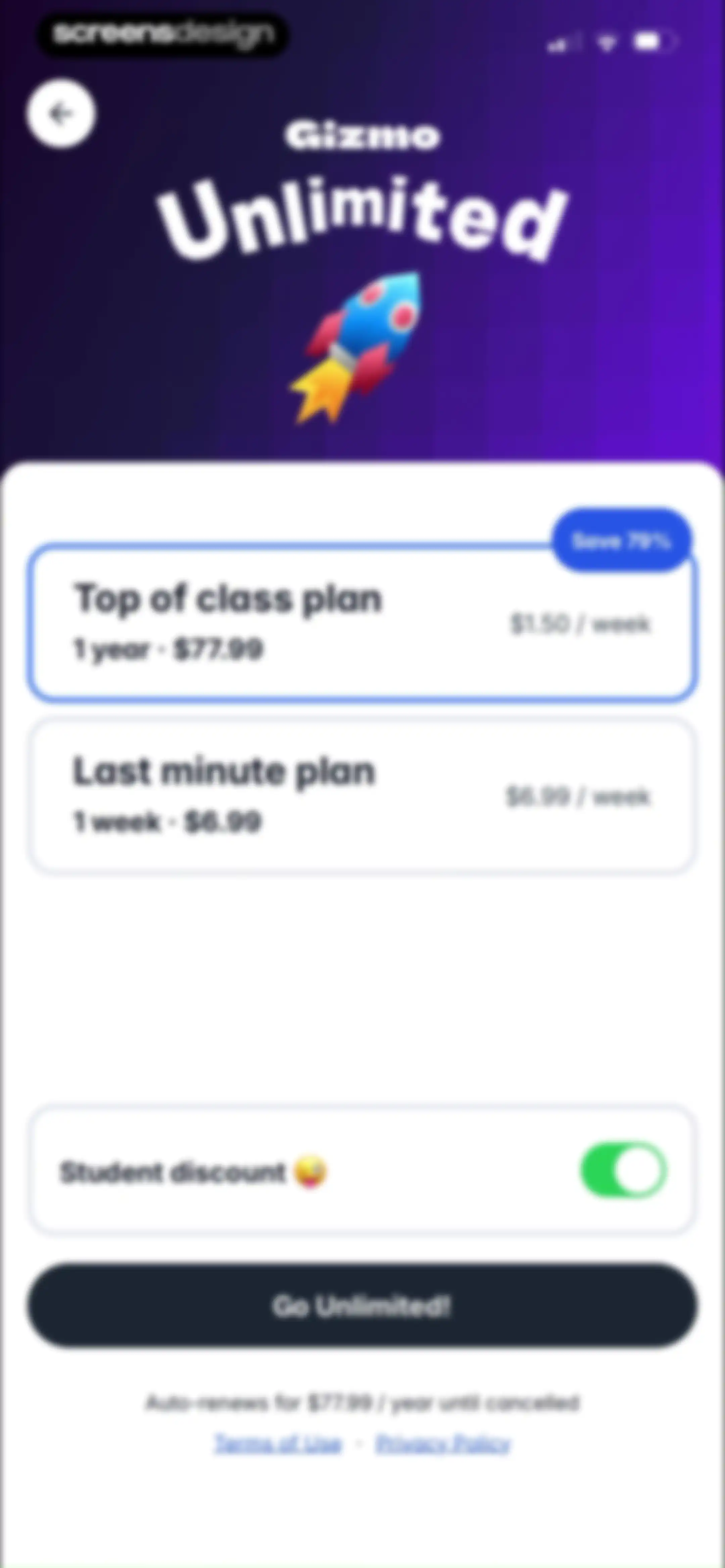 Gizmo: AI Tutor screen 98