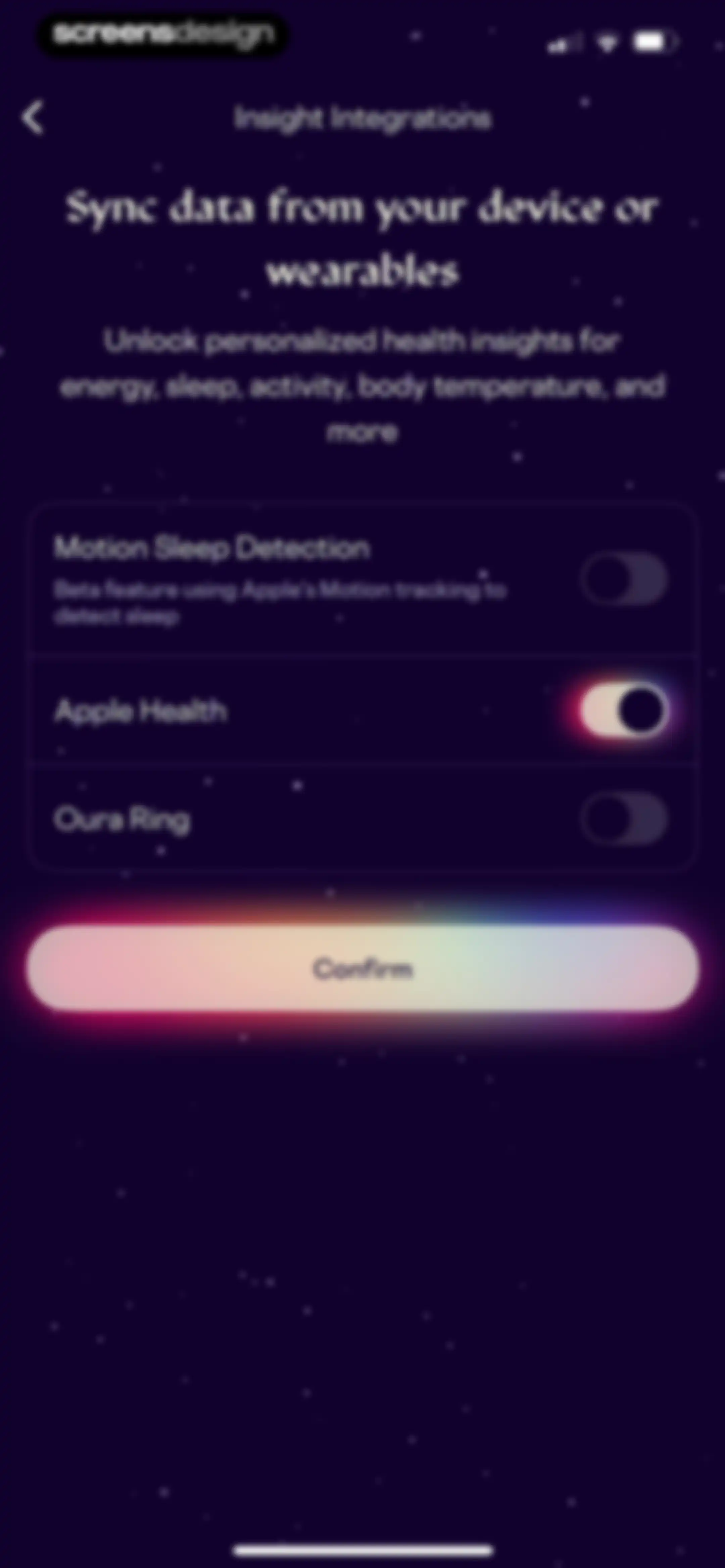 Stardust Period Tracker screen 89
