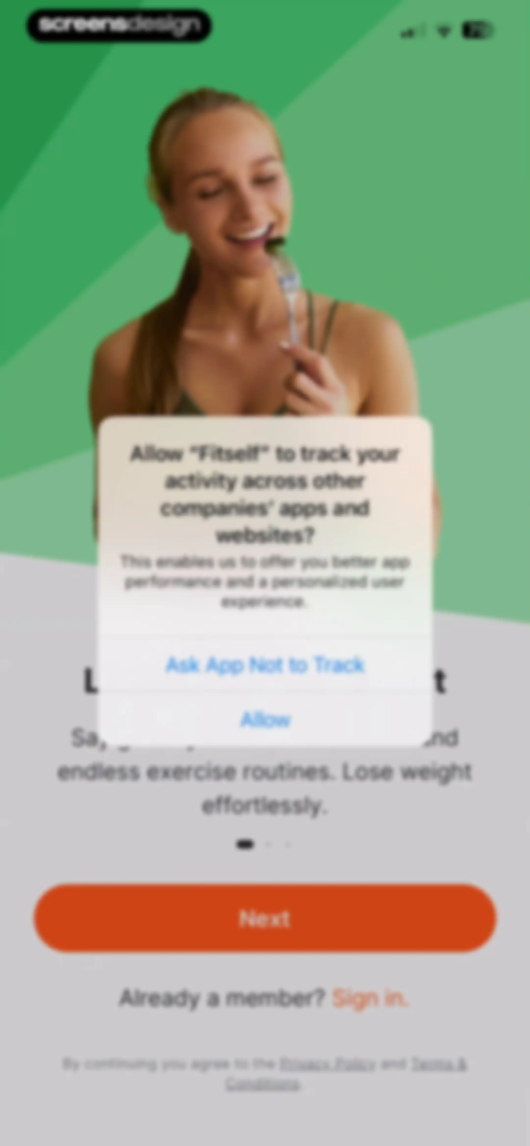 Fitself: Fitness and Fasting screen 2