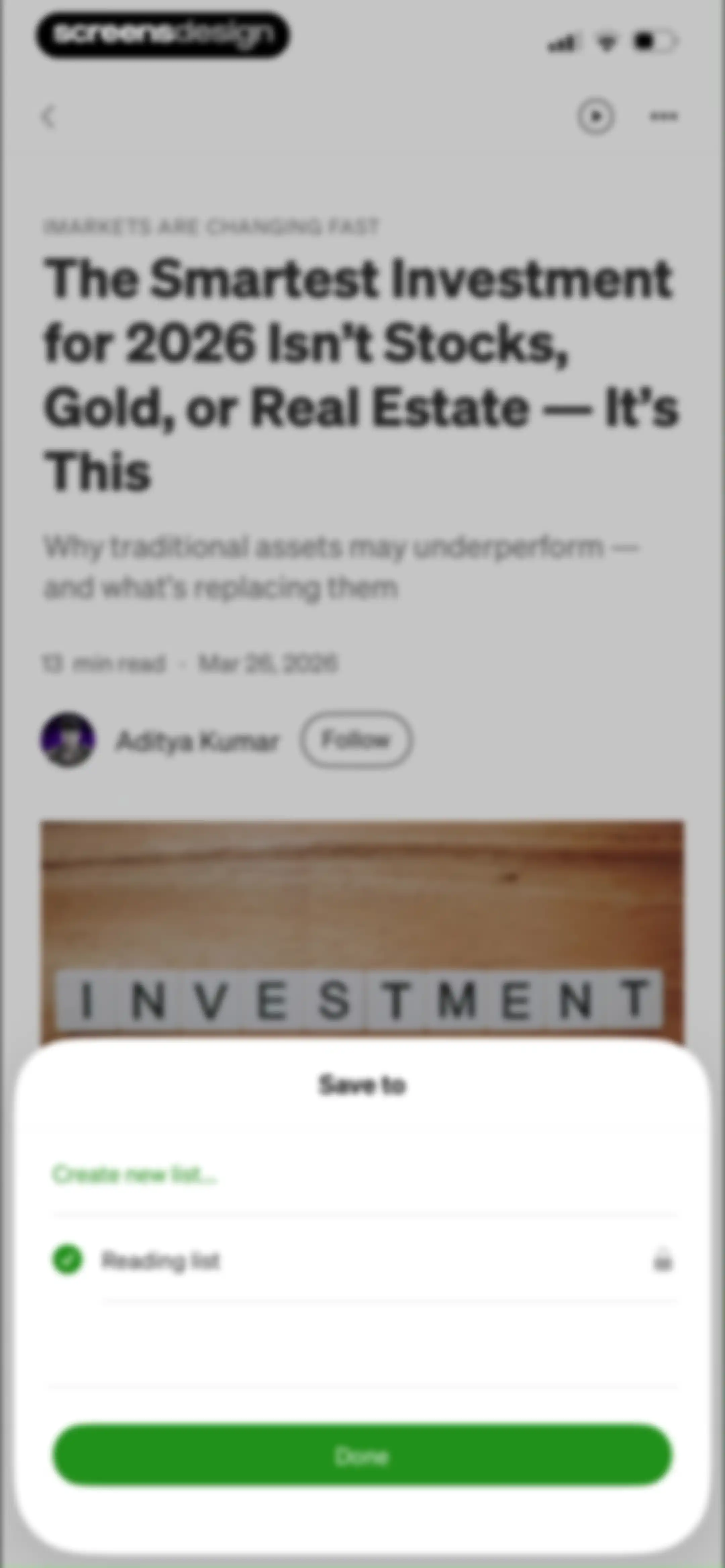 Medium: Read & Write Stories screen 37