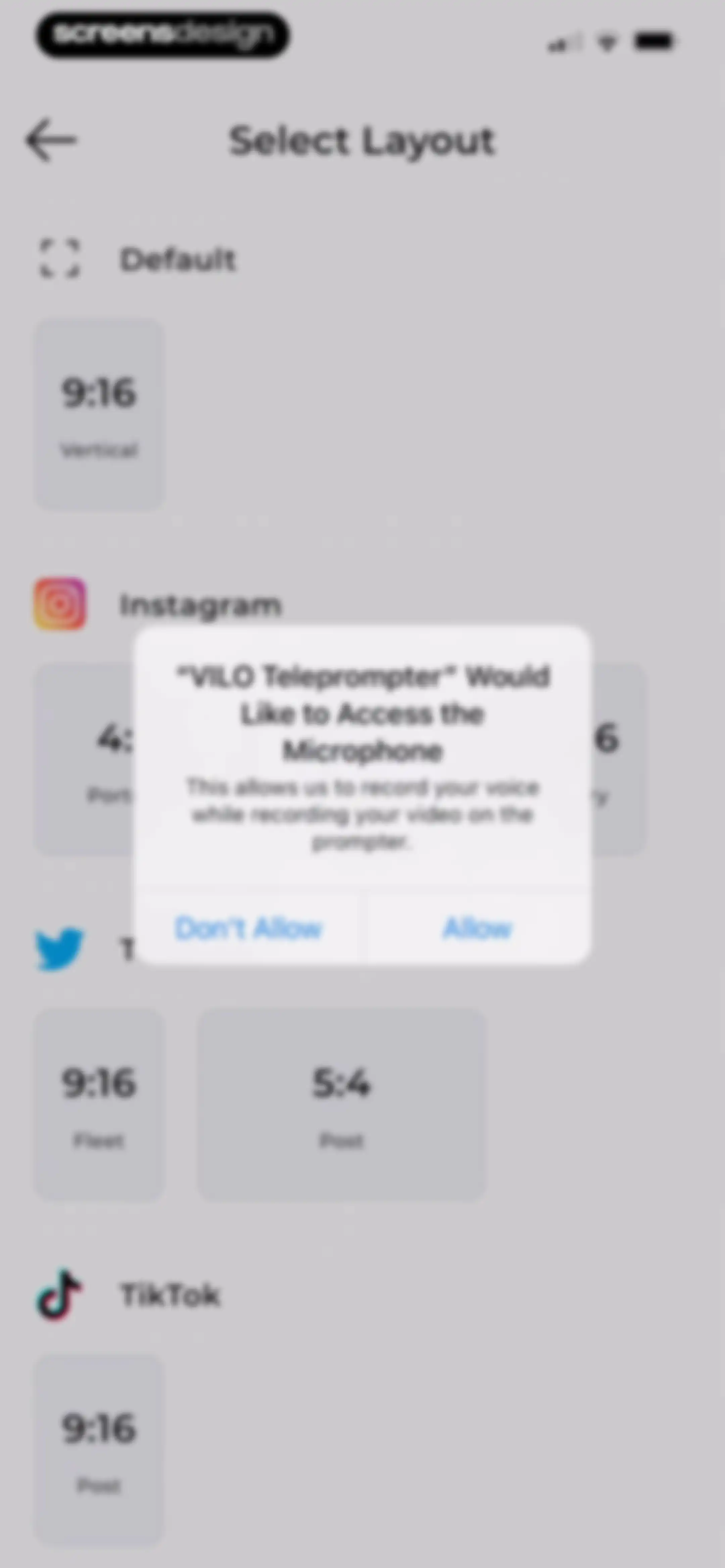Teleprompter - VILO screen 28