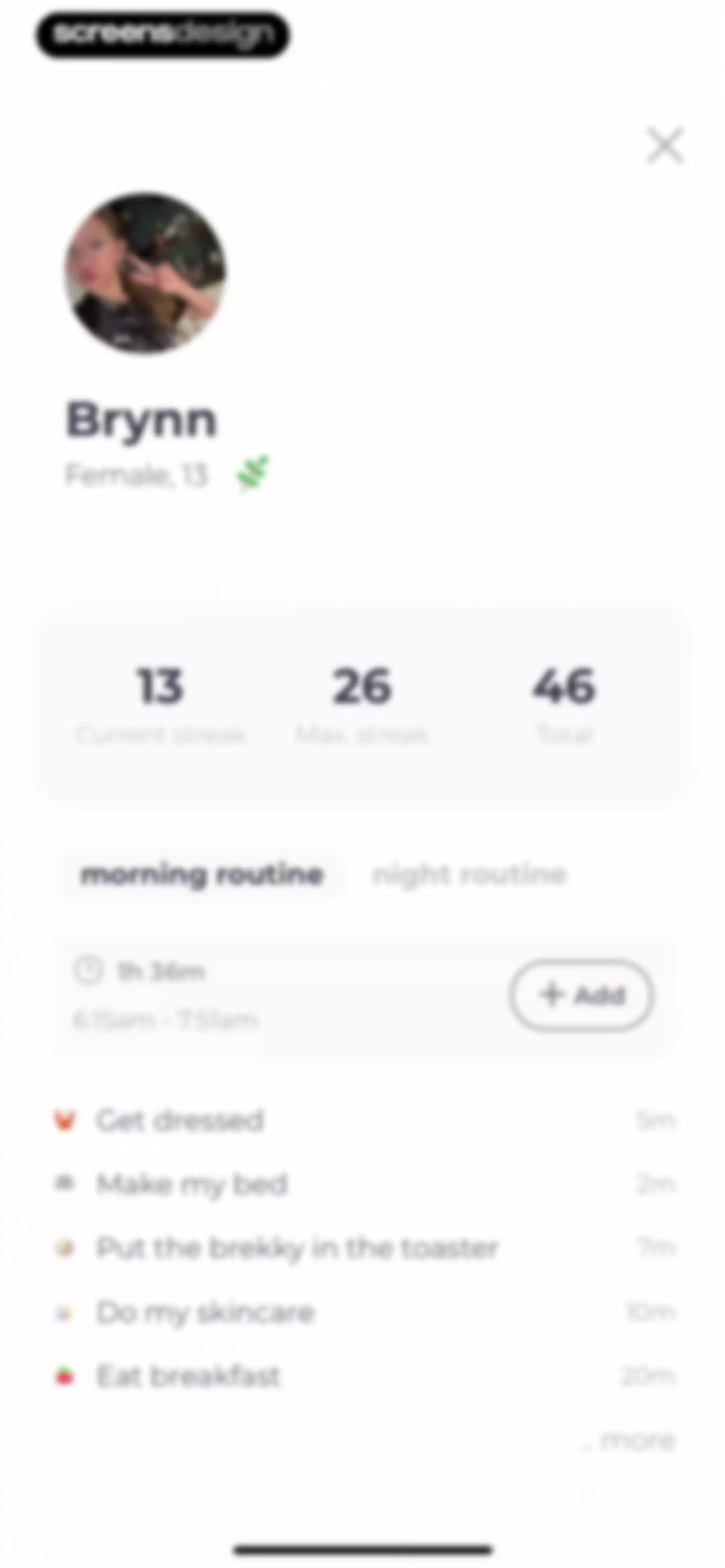 Routine Planner, Habit Tracker screen 116