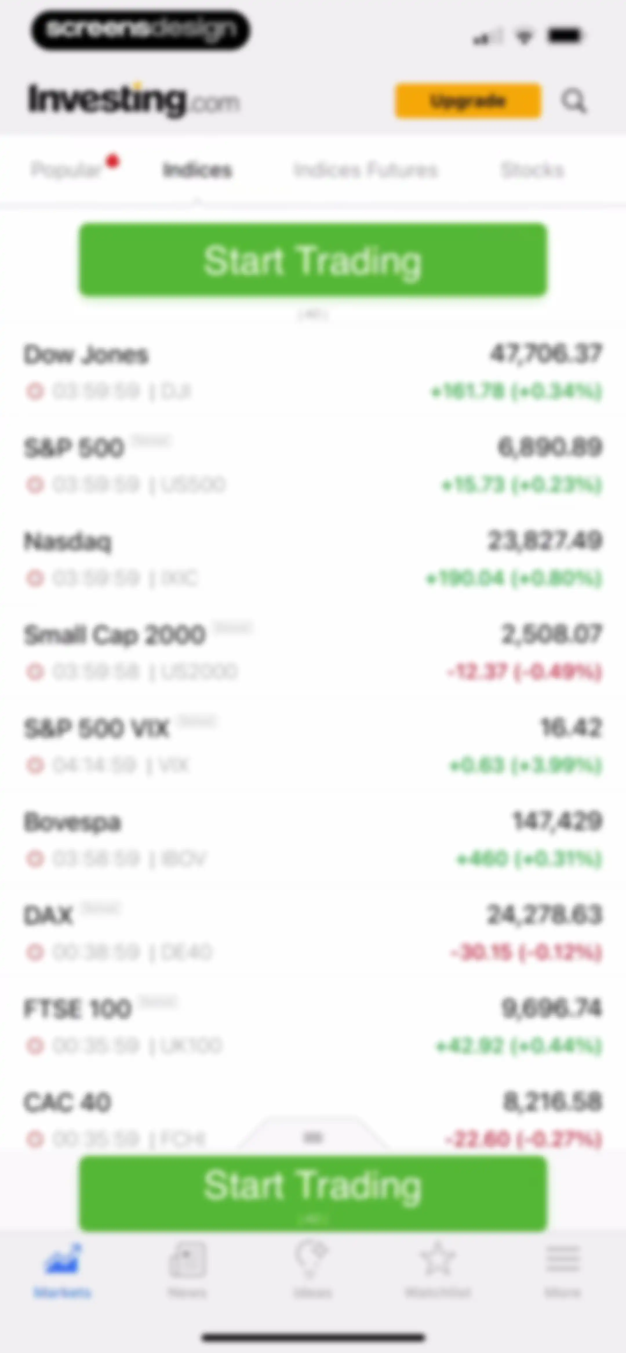Investing.com: Stock Market screen 51