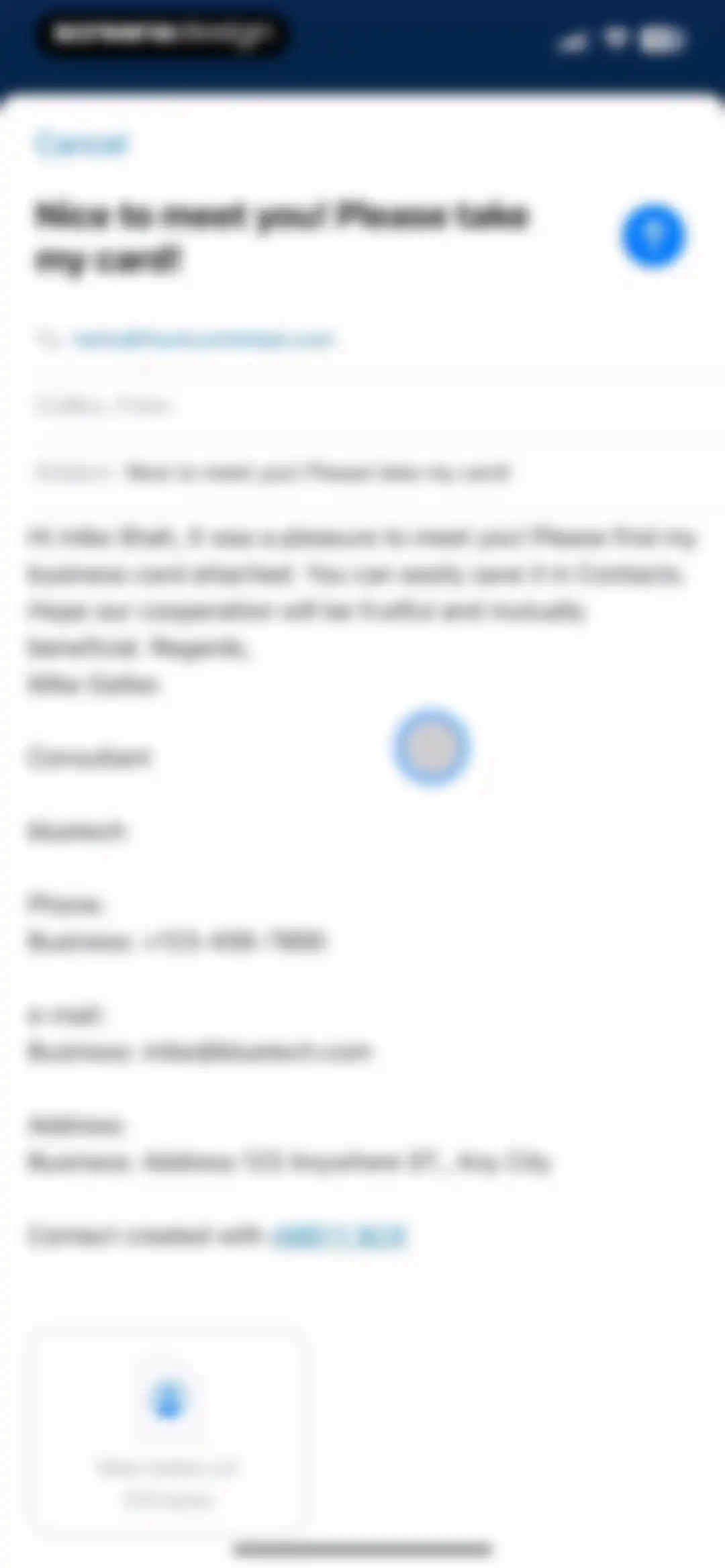 Business Card Reader screen 27