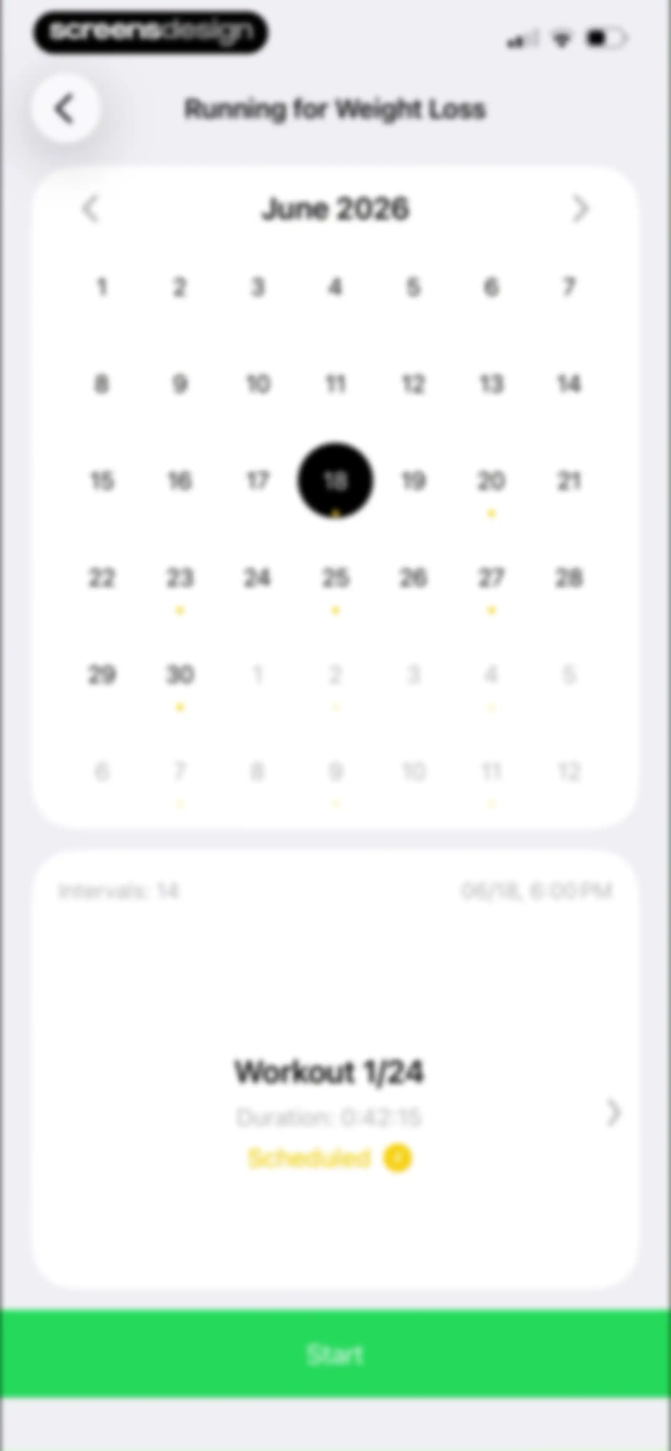 Running Walking Tracker Goals screen 68