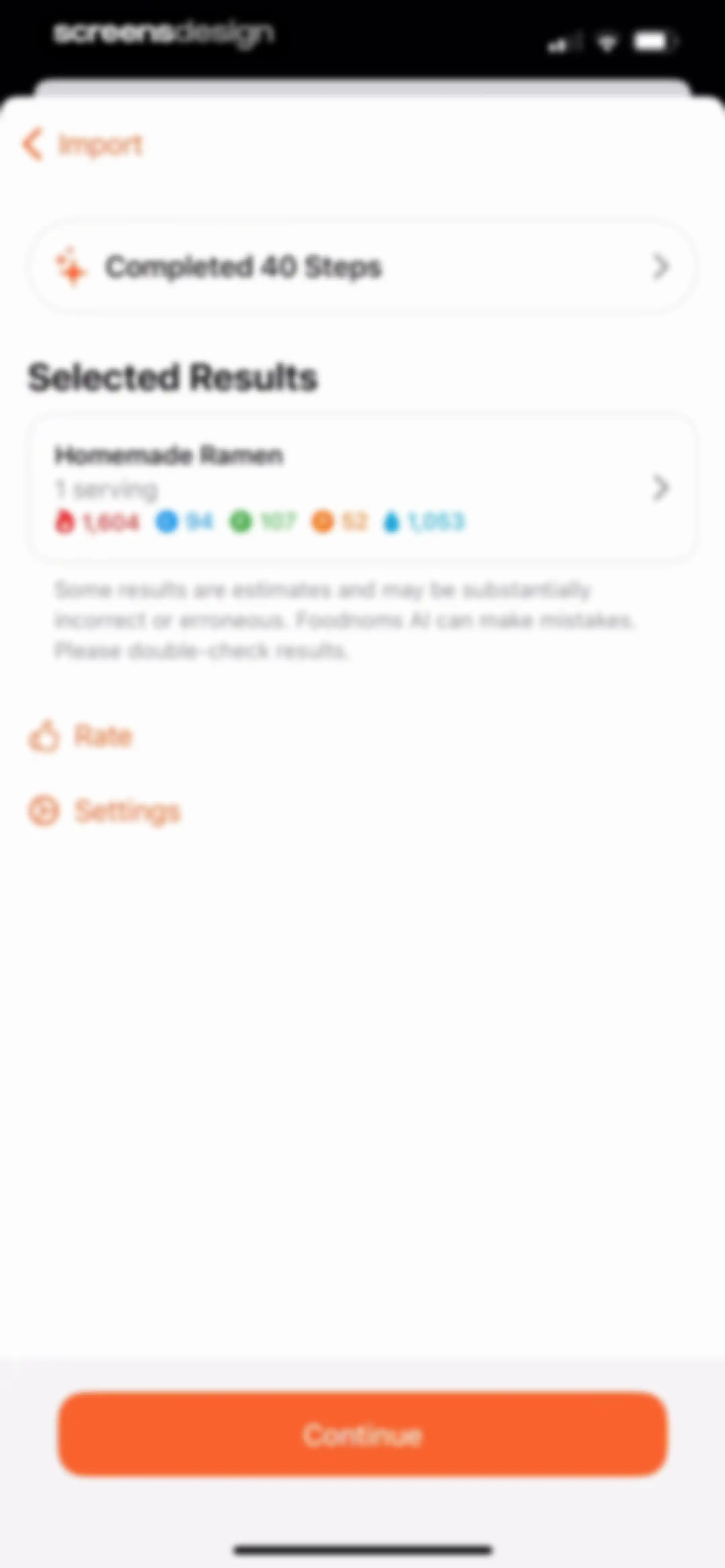 Nutrition Tracker: Foodnoms screen 88