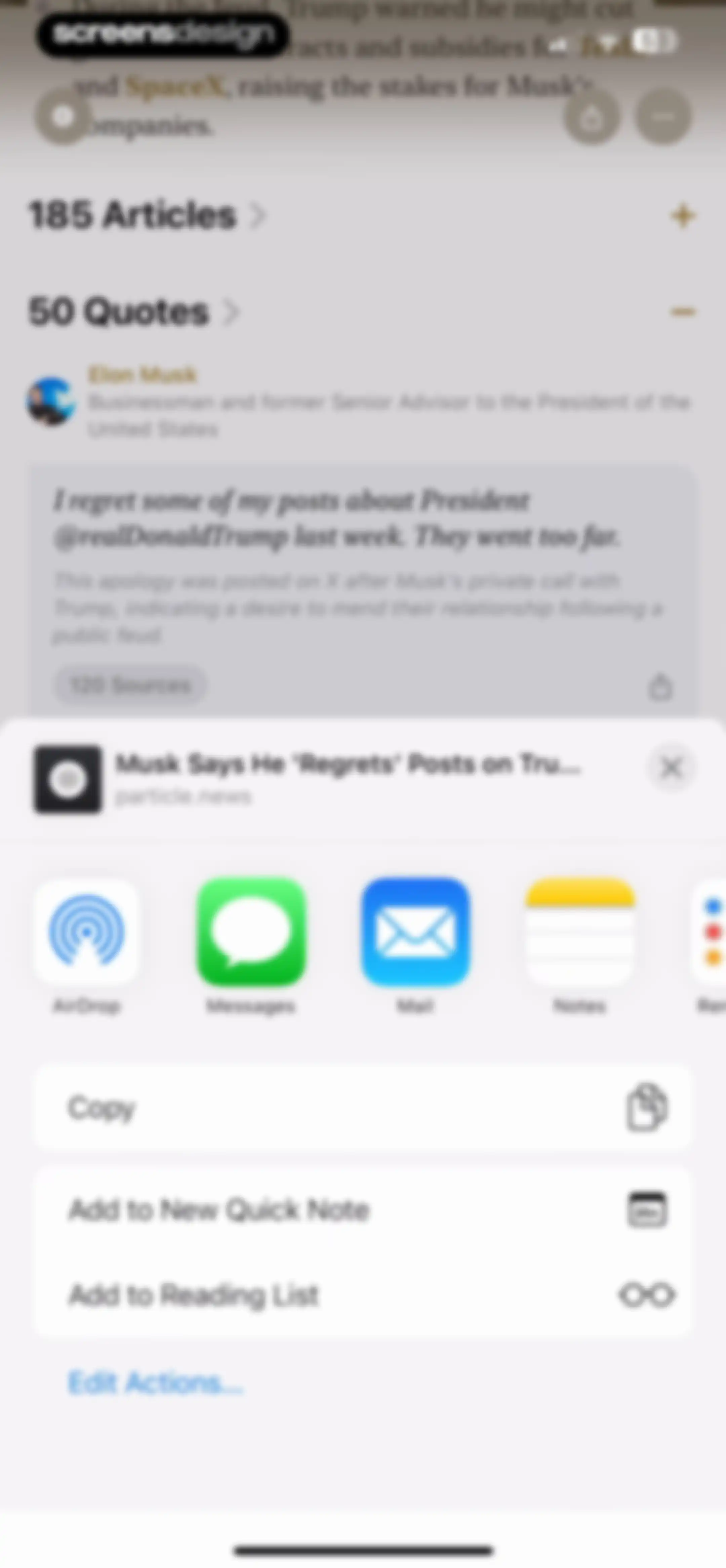 Particle: Personalized News screen 42