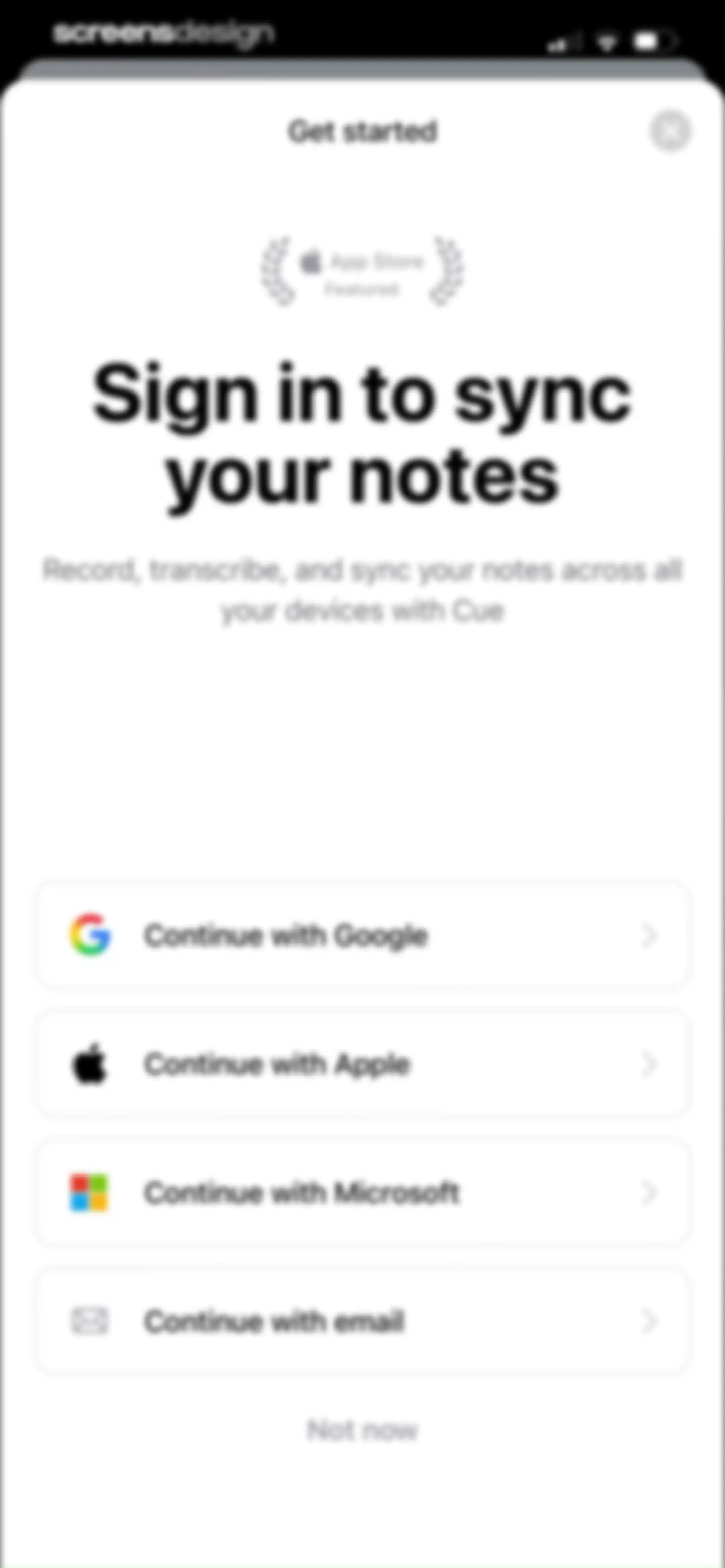 Cue: AI Note Taker & Recorder screen 17