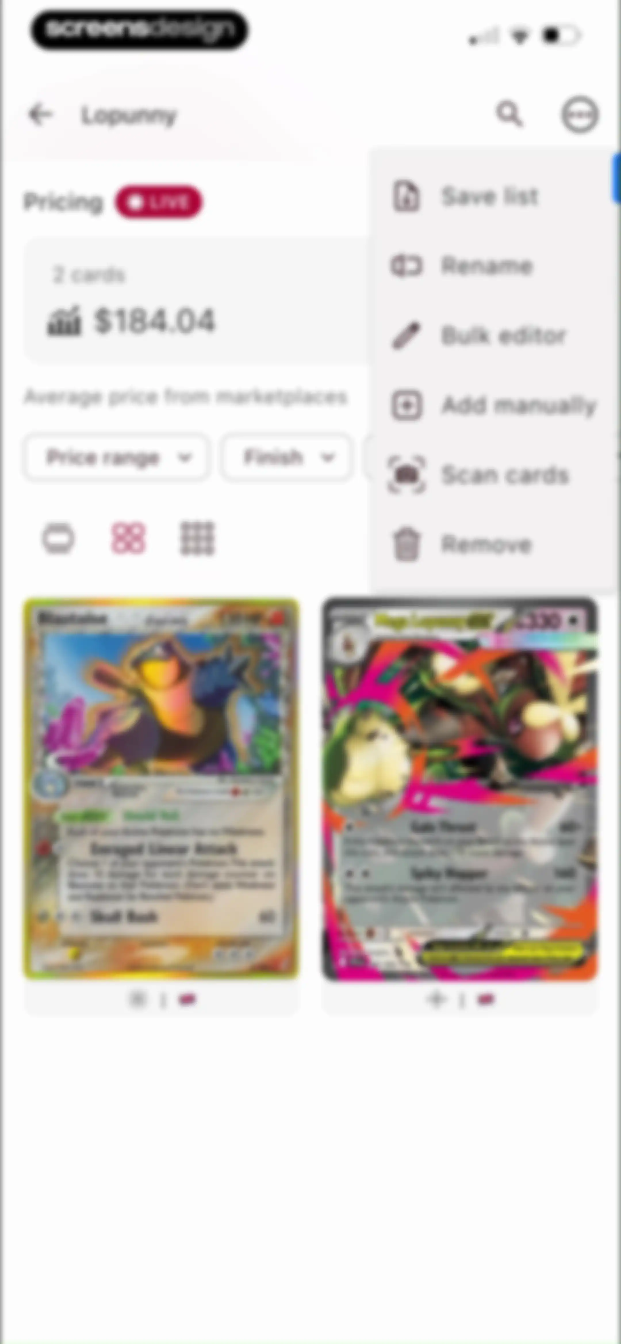 MonPrice Collector & Scanner screen 66