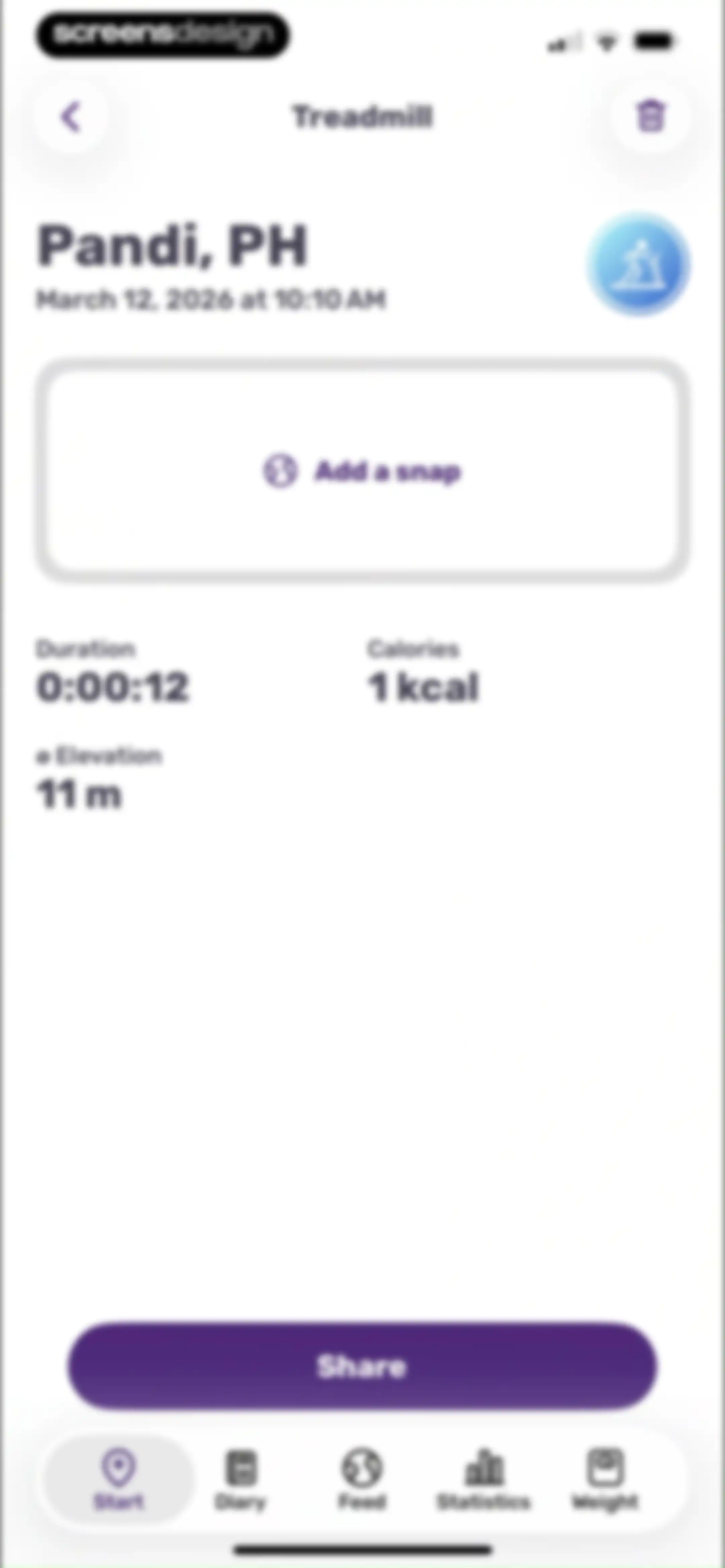 Running Tracker App – FITAPP screen 49