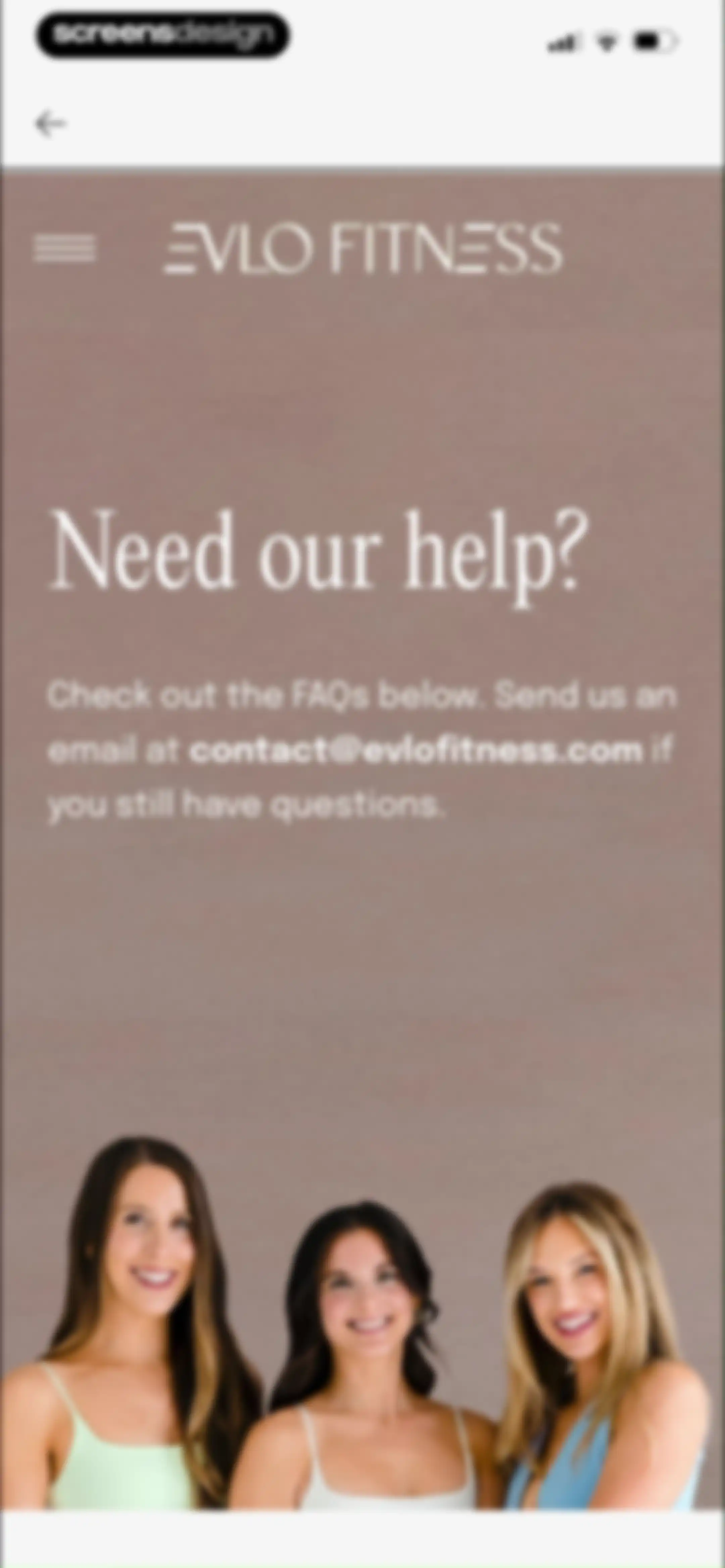 Evlo Fitness screen 92