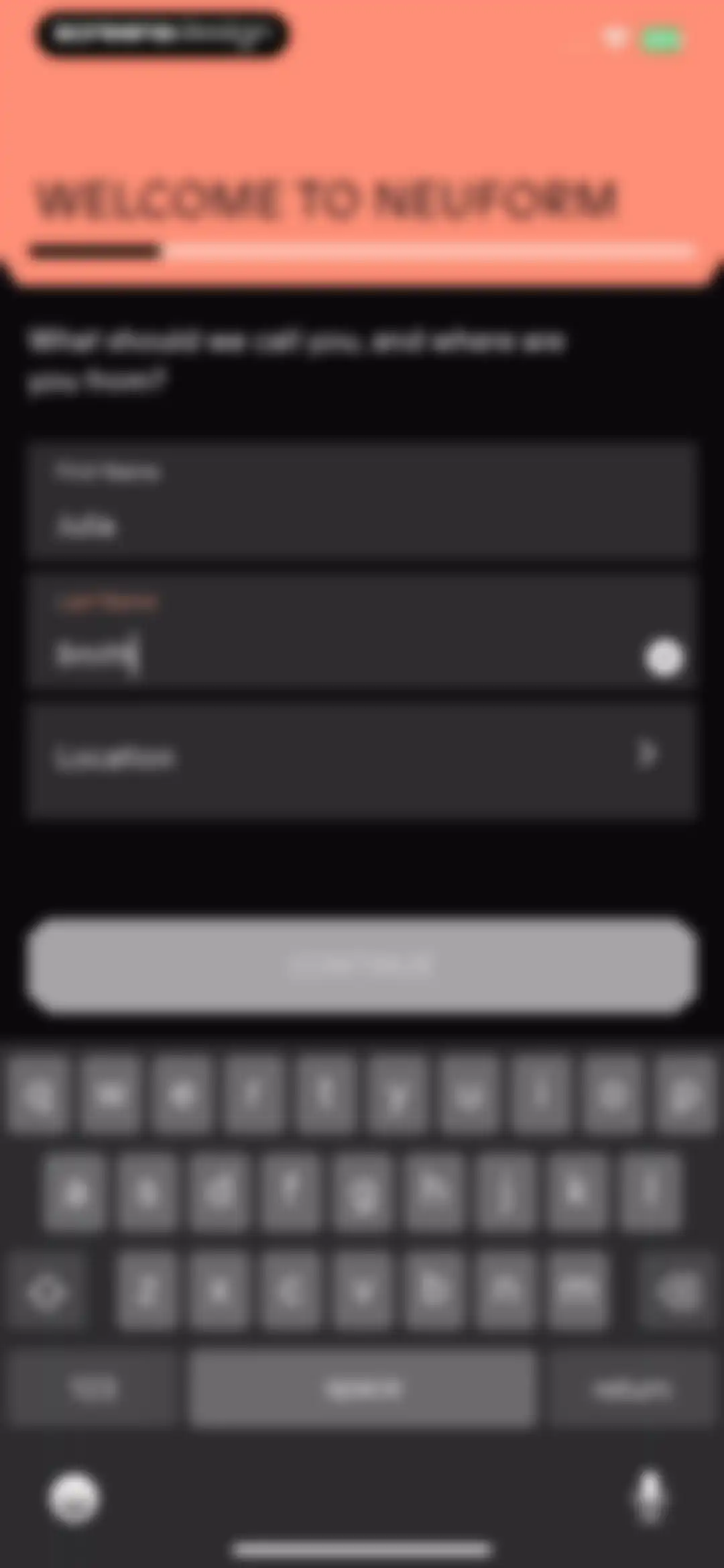 Neuform screen 8