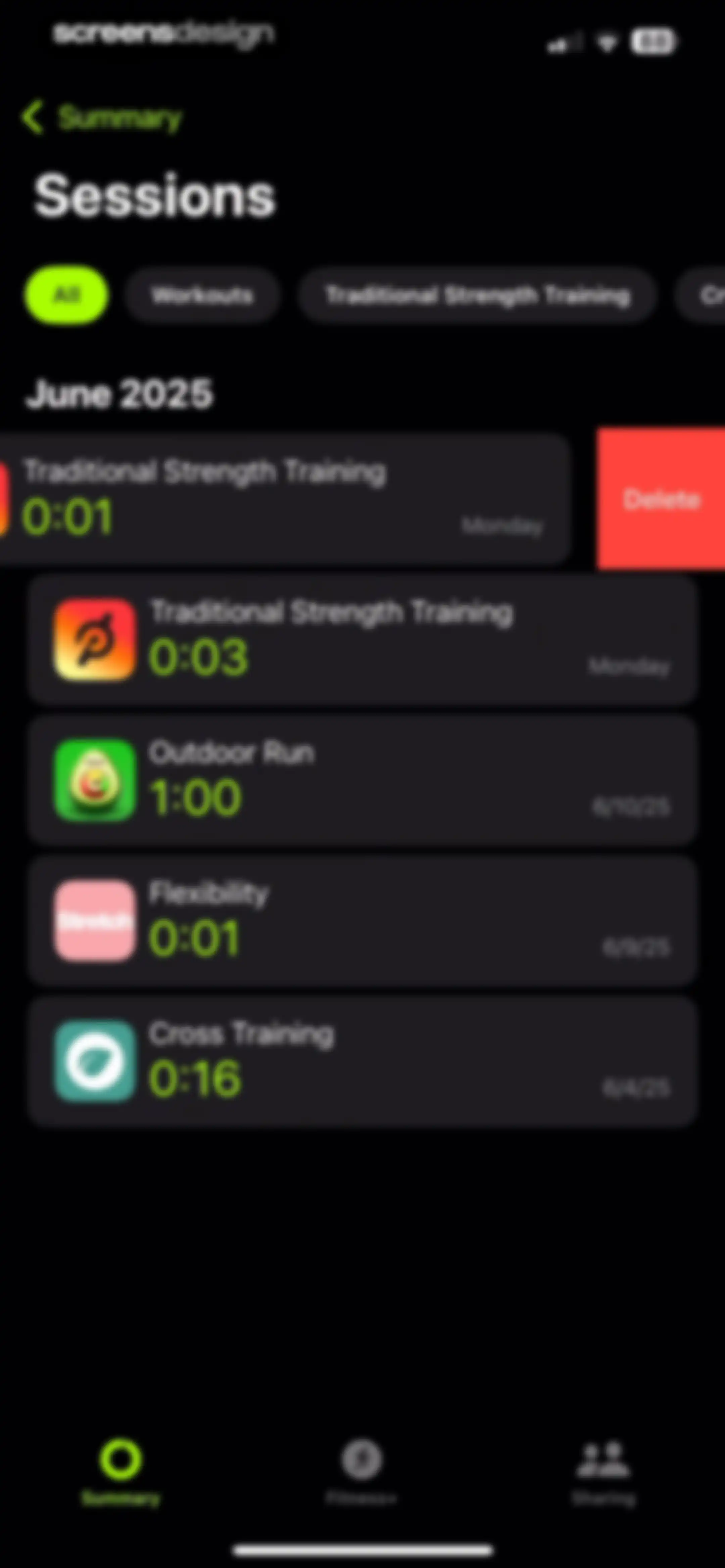 Apple Fitness screen 42