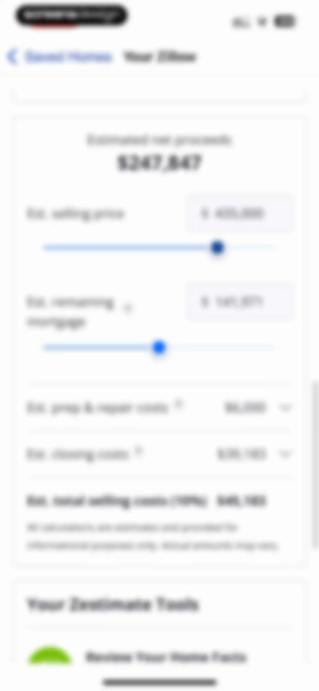 Zillow Real Estate & Rentals screen 128