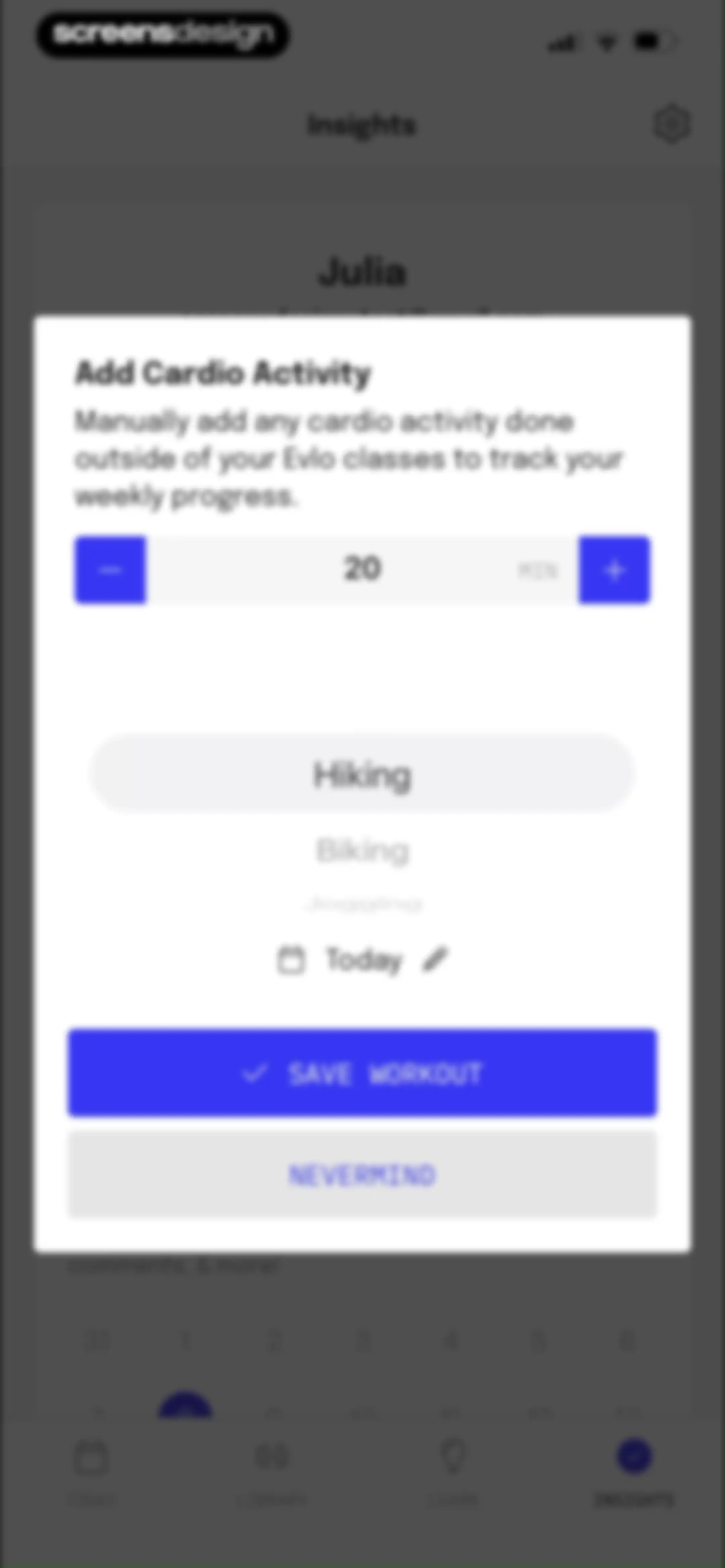 Evlo Fitness screen 79