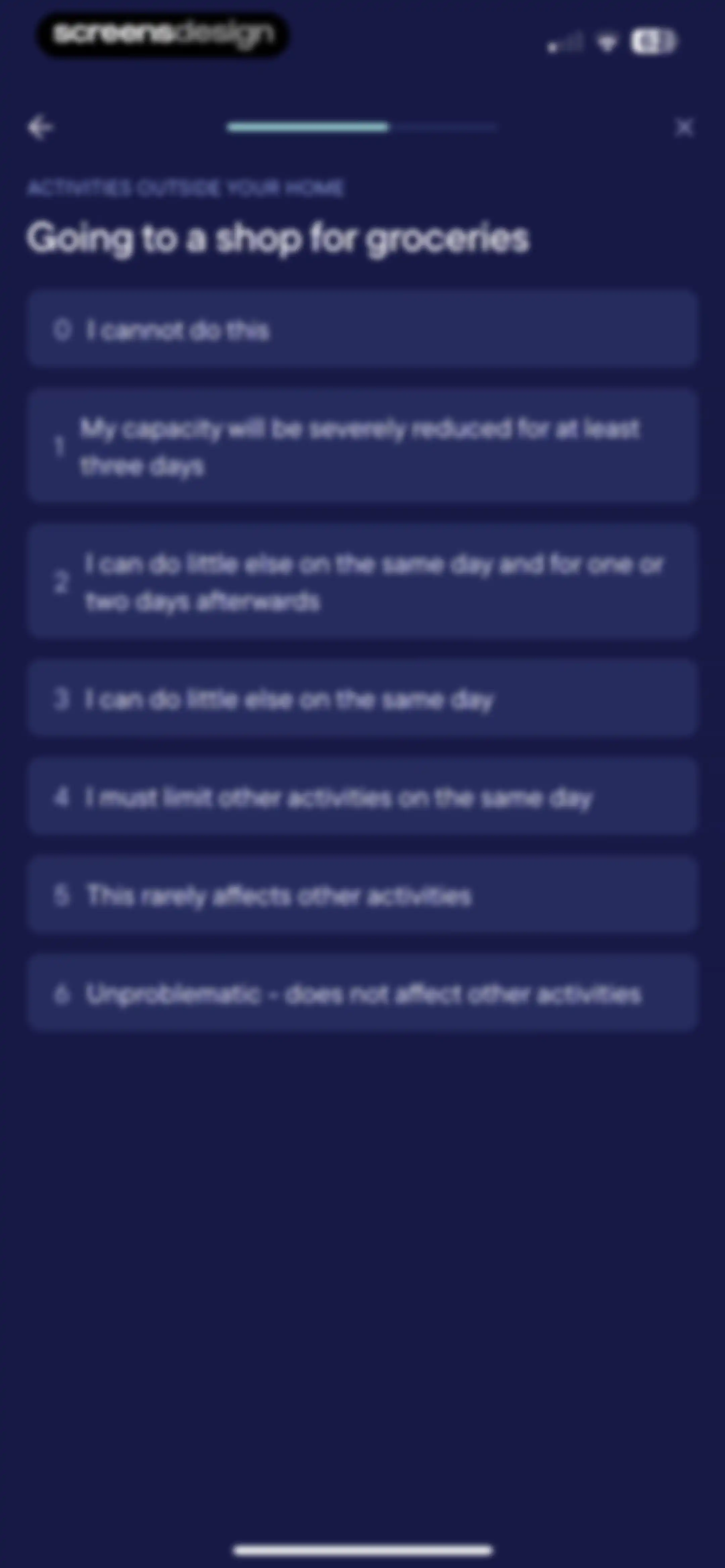 Visible: Pacing for illness screen 77