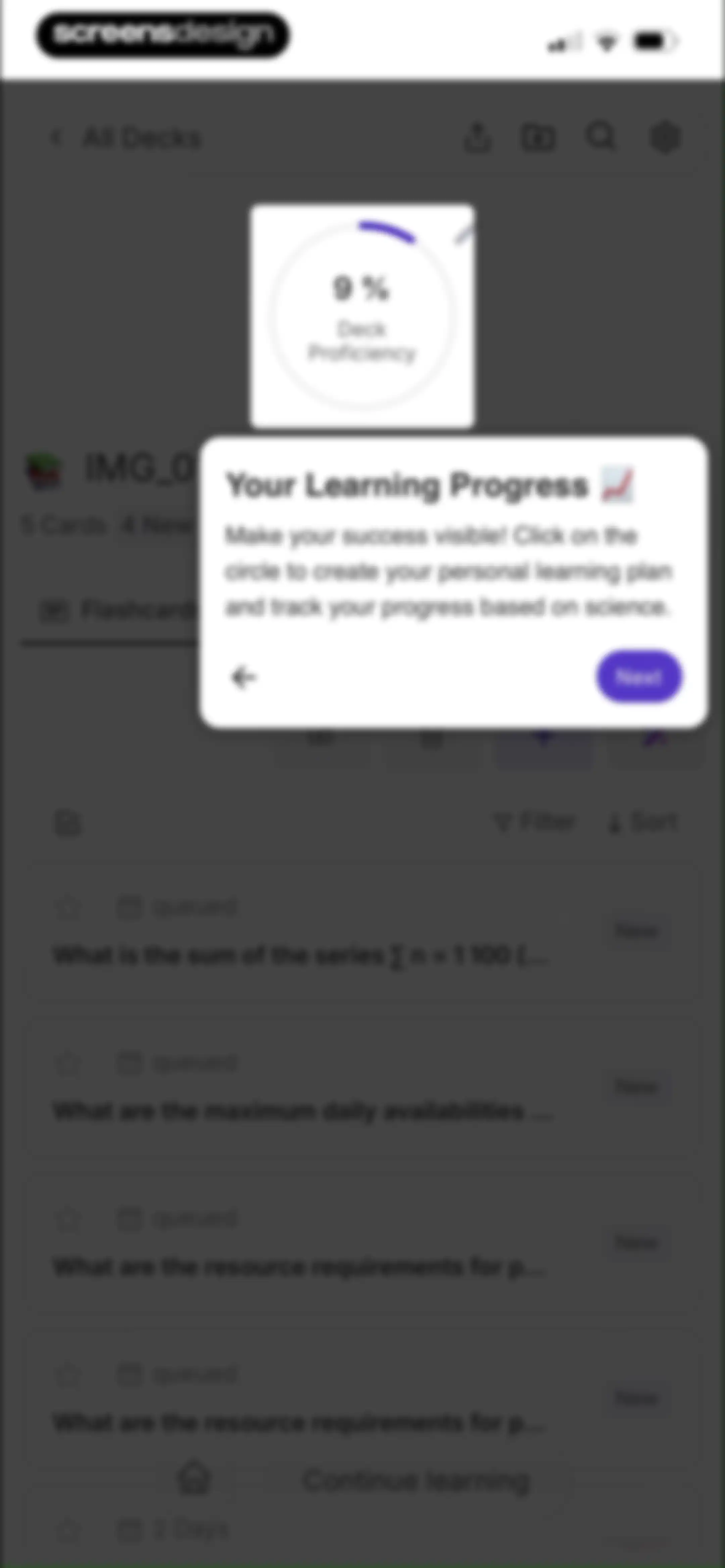 Retain Cards: AI Flashcards screen 62