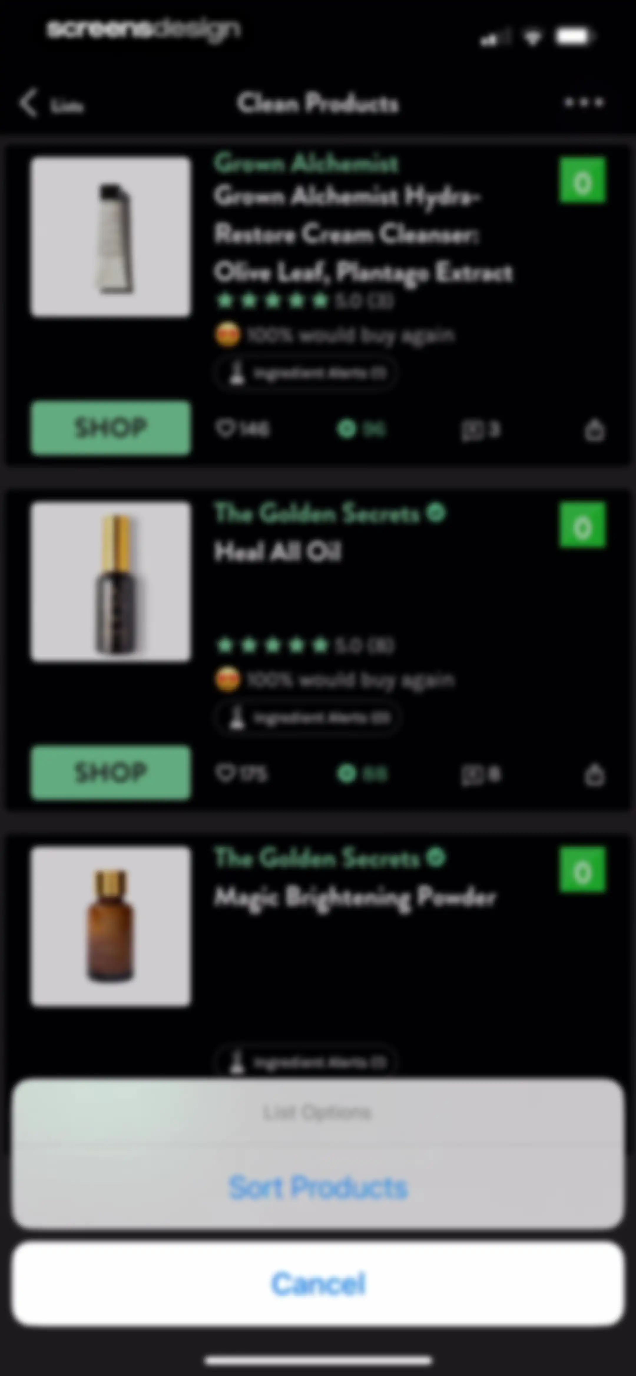 Think Dirty – Shop Clean screen 118