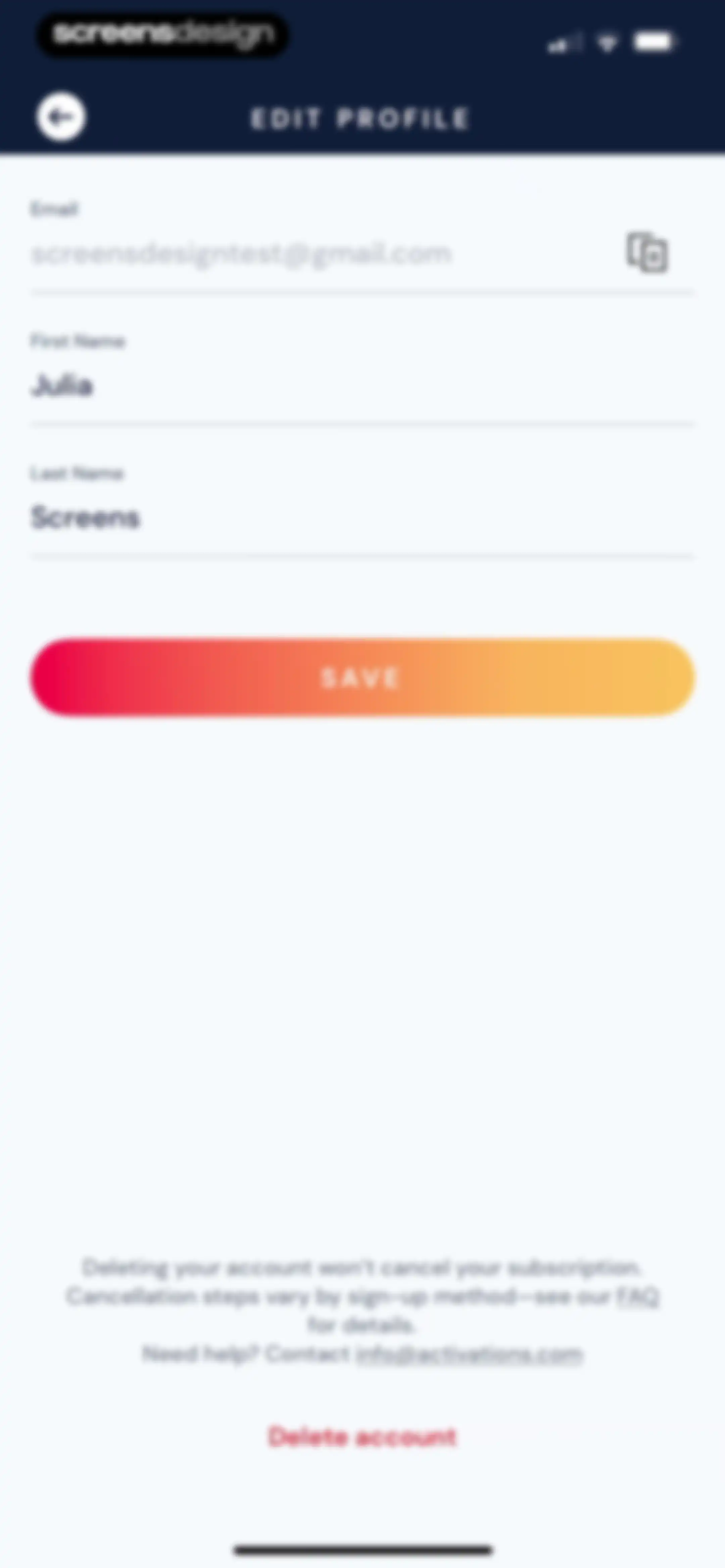 Activations: Daily Motivation screen 111