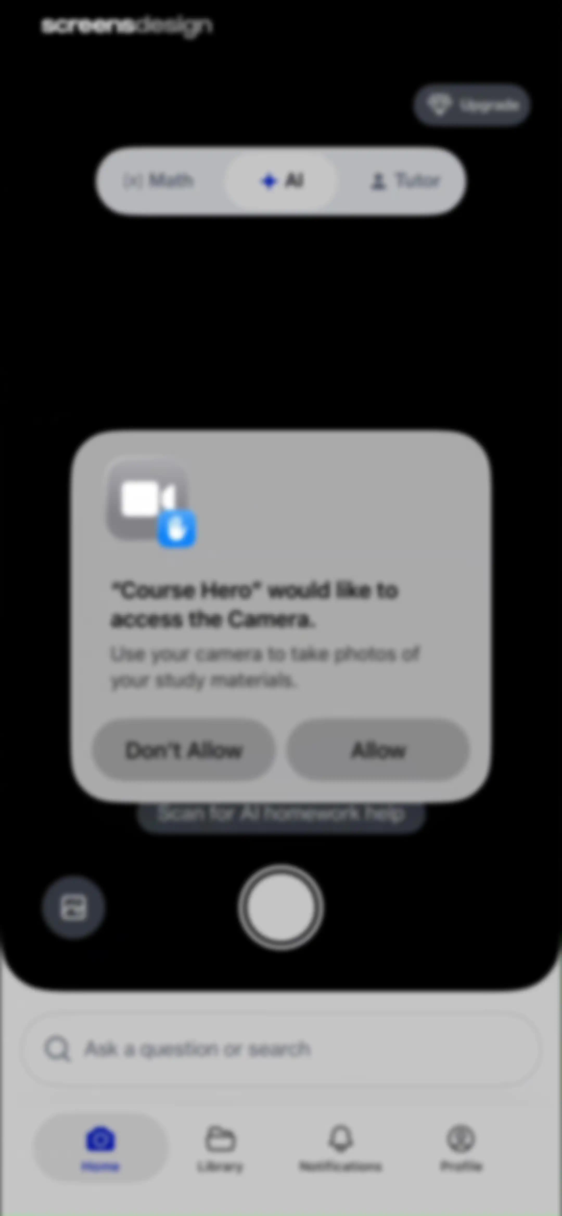 Course Hero: AI Homework Help screen 10